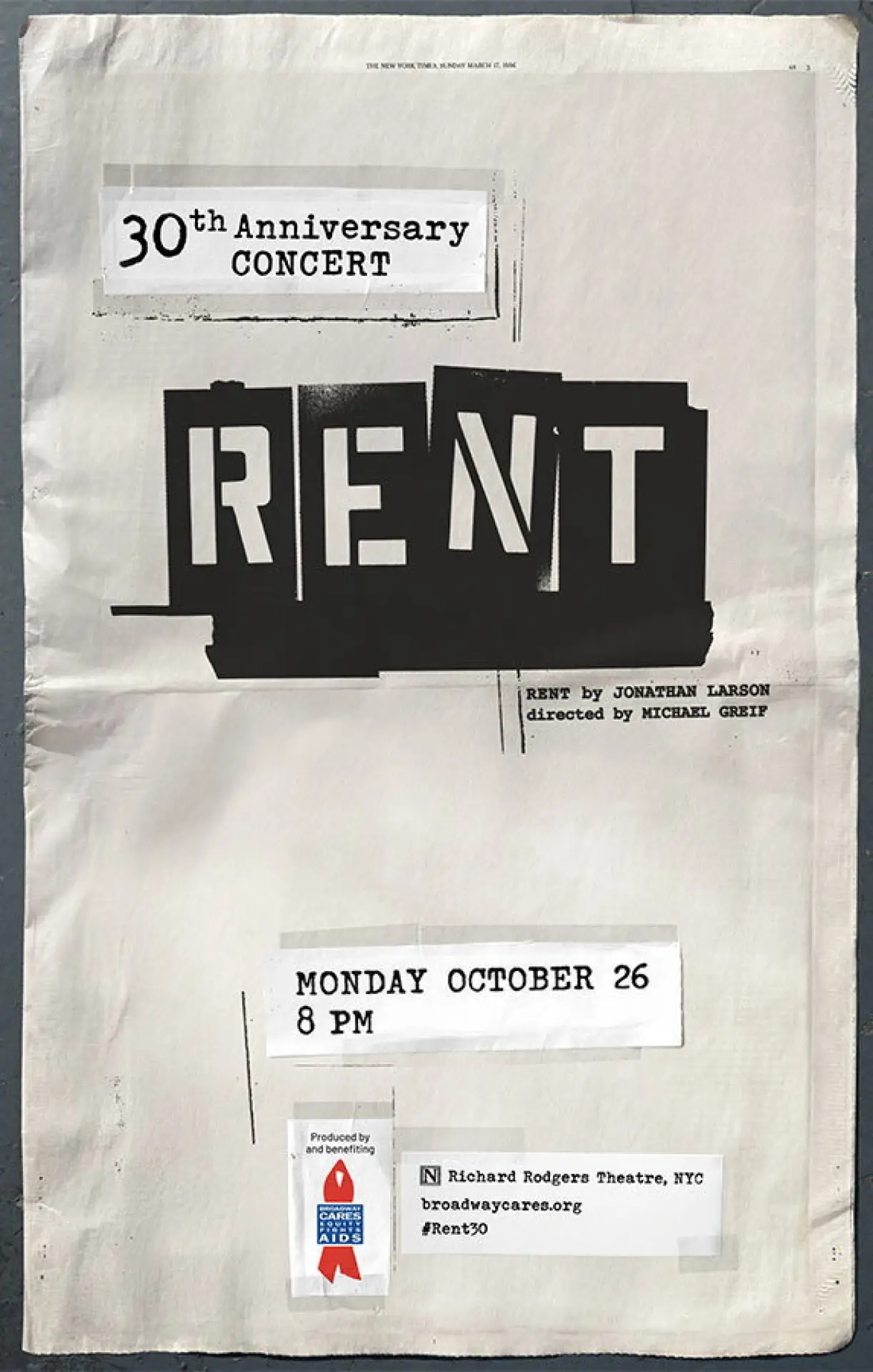 Plakat filmowy "Rent, the 30th Anniversary Concert"