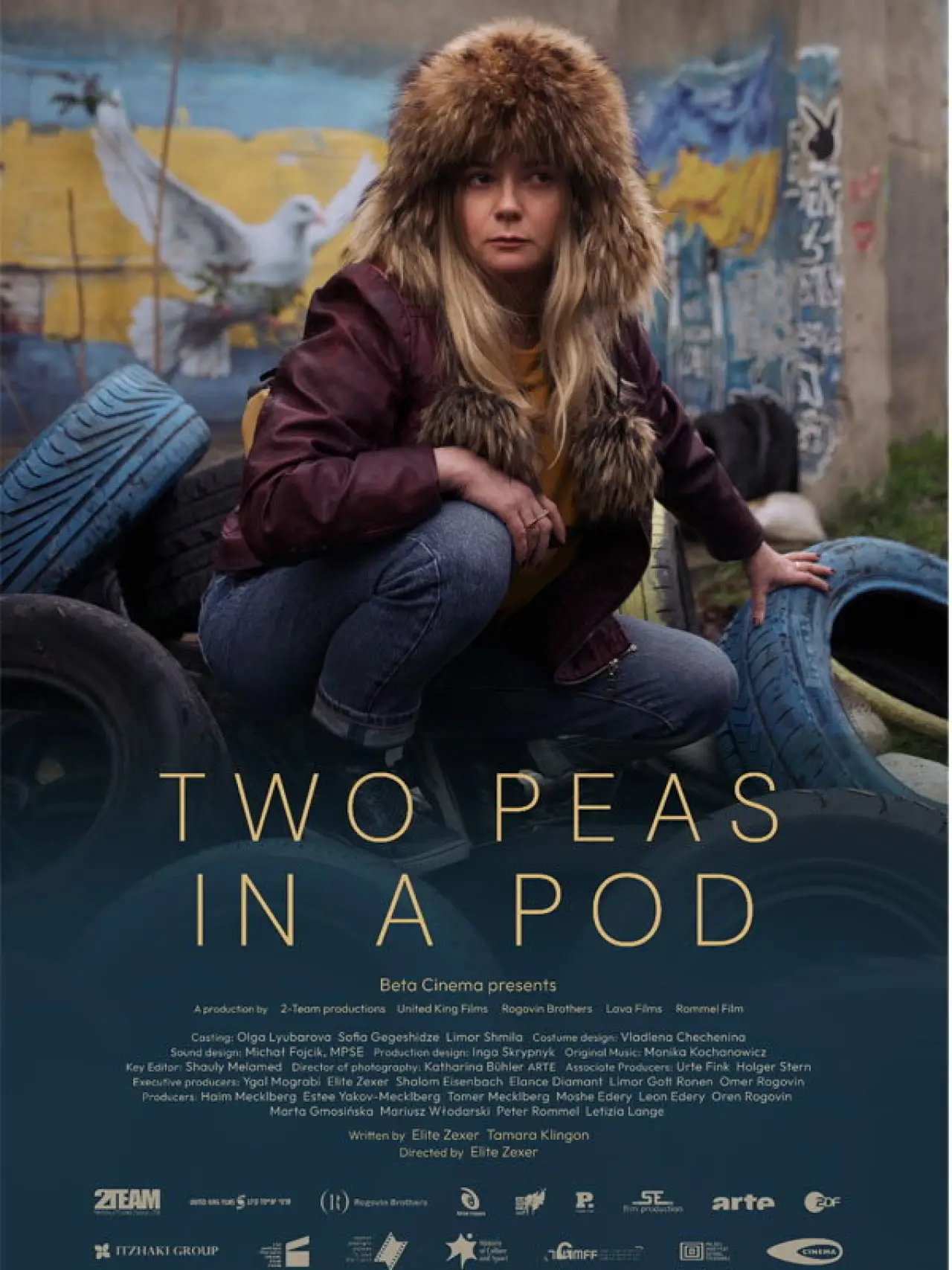 Plakat filmowy "Shtei Tipot Mayim"
