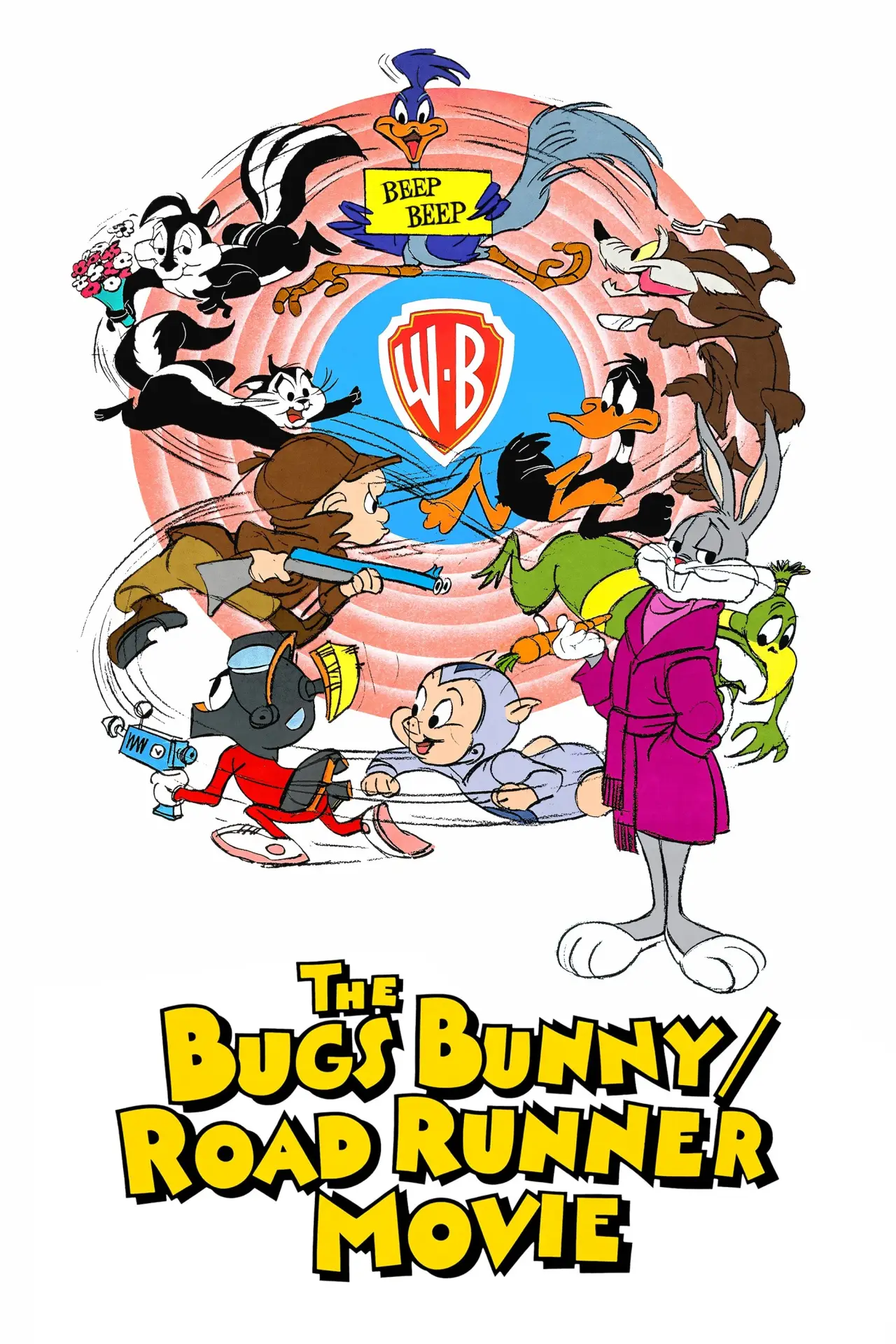 Plakat filmowy "Królik Bugs i Struś Pędziwiatr: Szalony pościg"