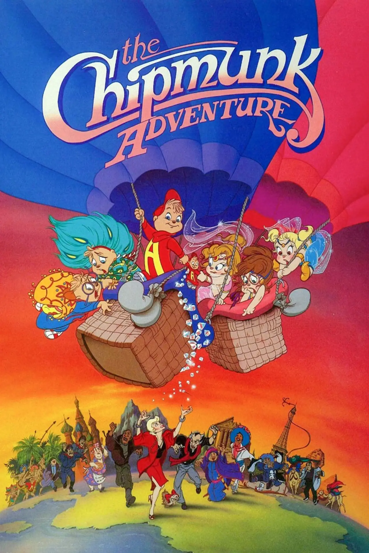 Plakat filmowy "Przygody Chipmanków"