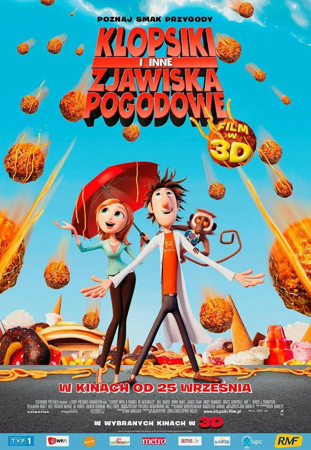 Plakat filmowy "Klopsiki i inne zjawiska pogodowe"