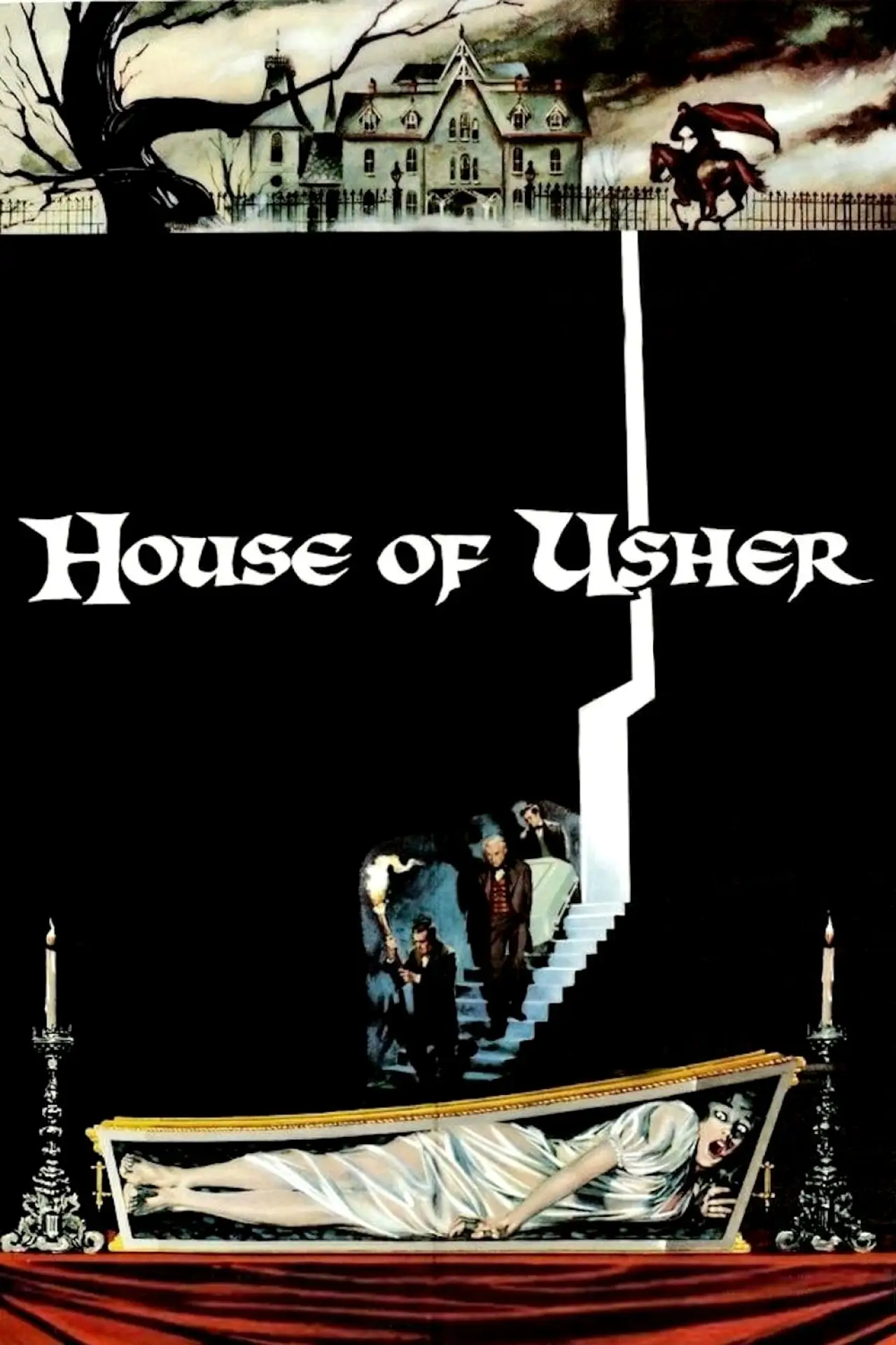 Plakat filmowy "Zagłada domu Usherów"