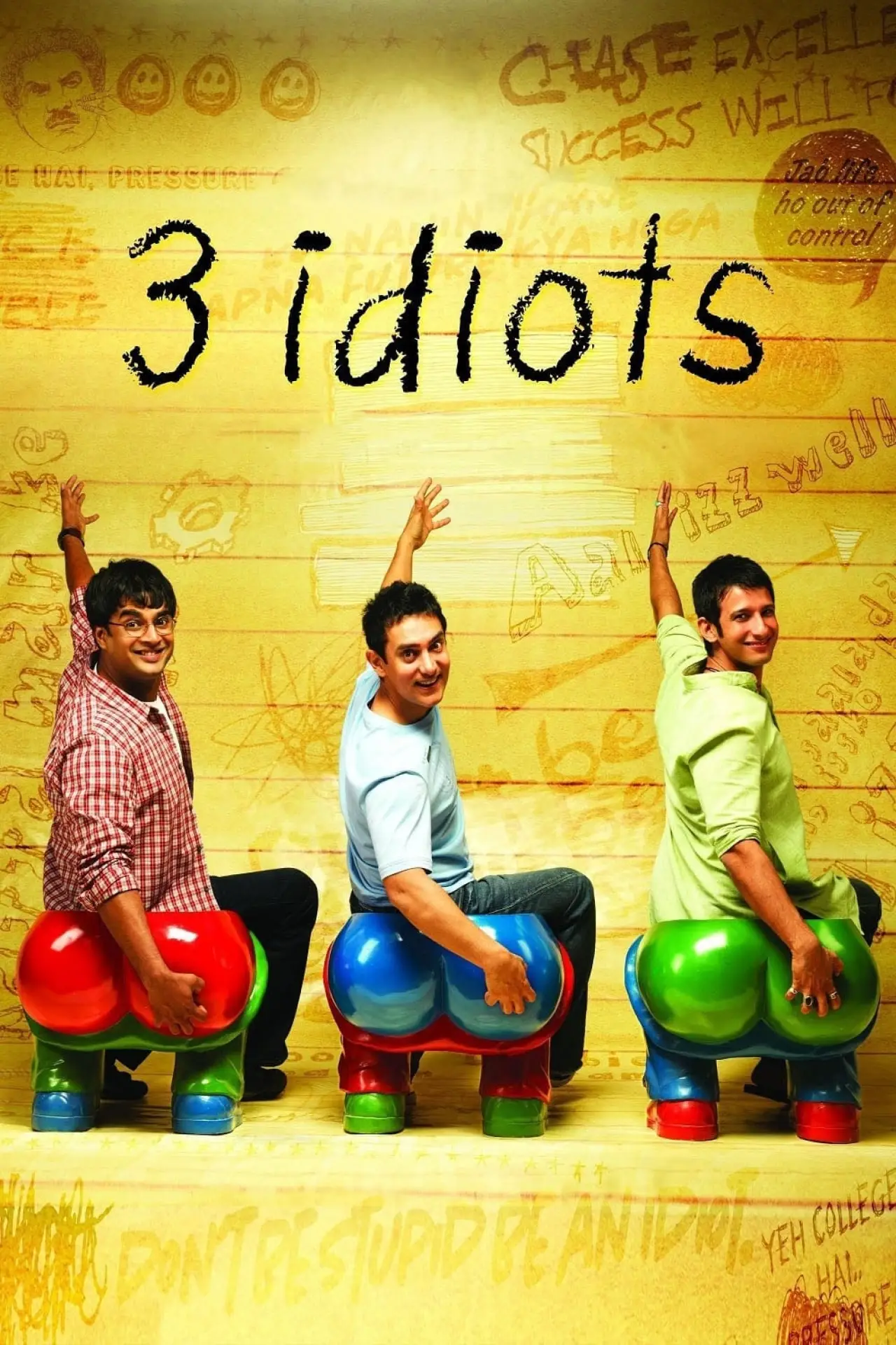 Plakat filmowy "Trzej idioci"