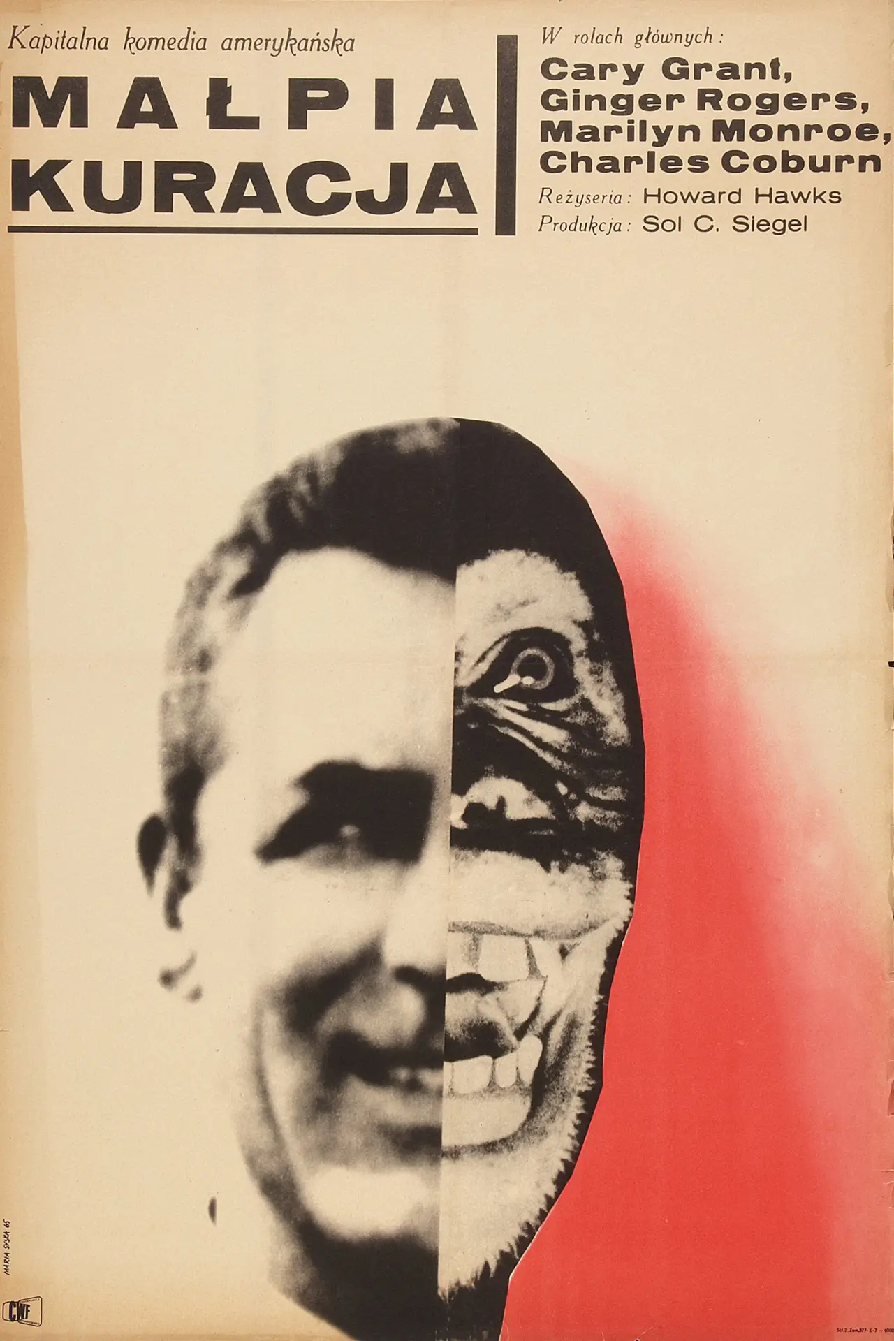 Plakat filmowy "Małpia kuracja"