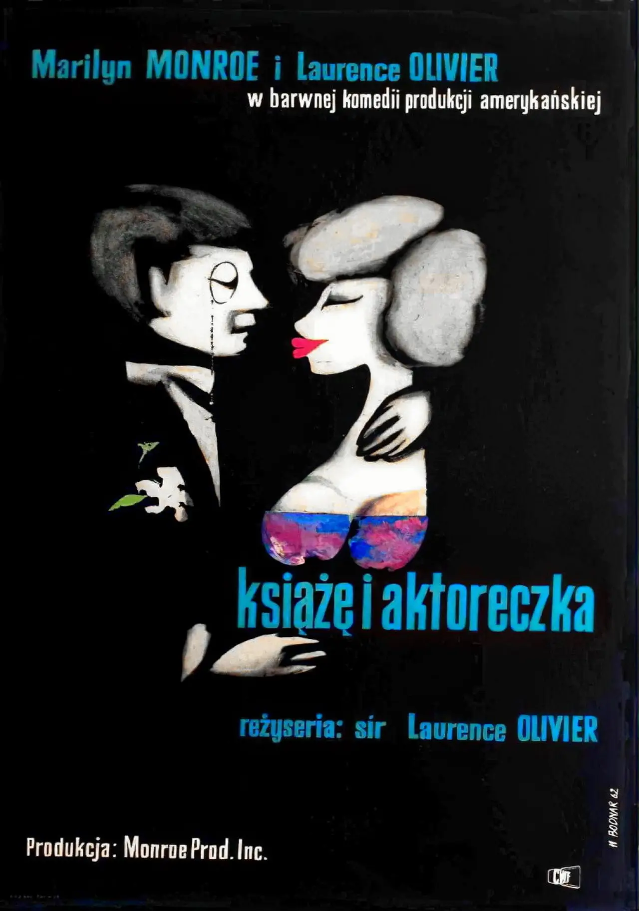 Plakat filmowy "Książę i aktoreczka"