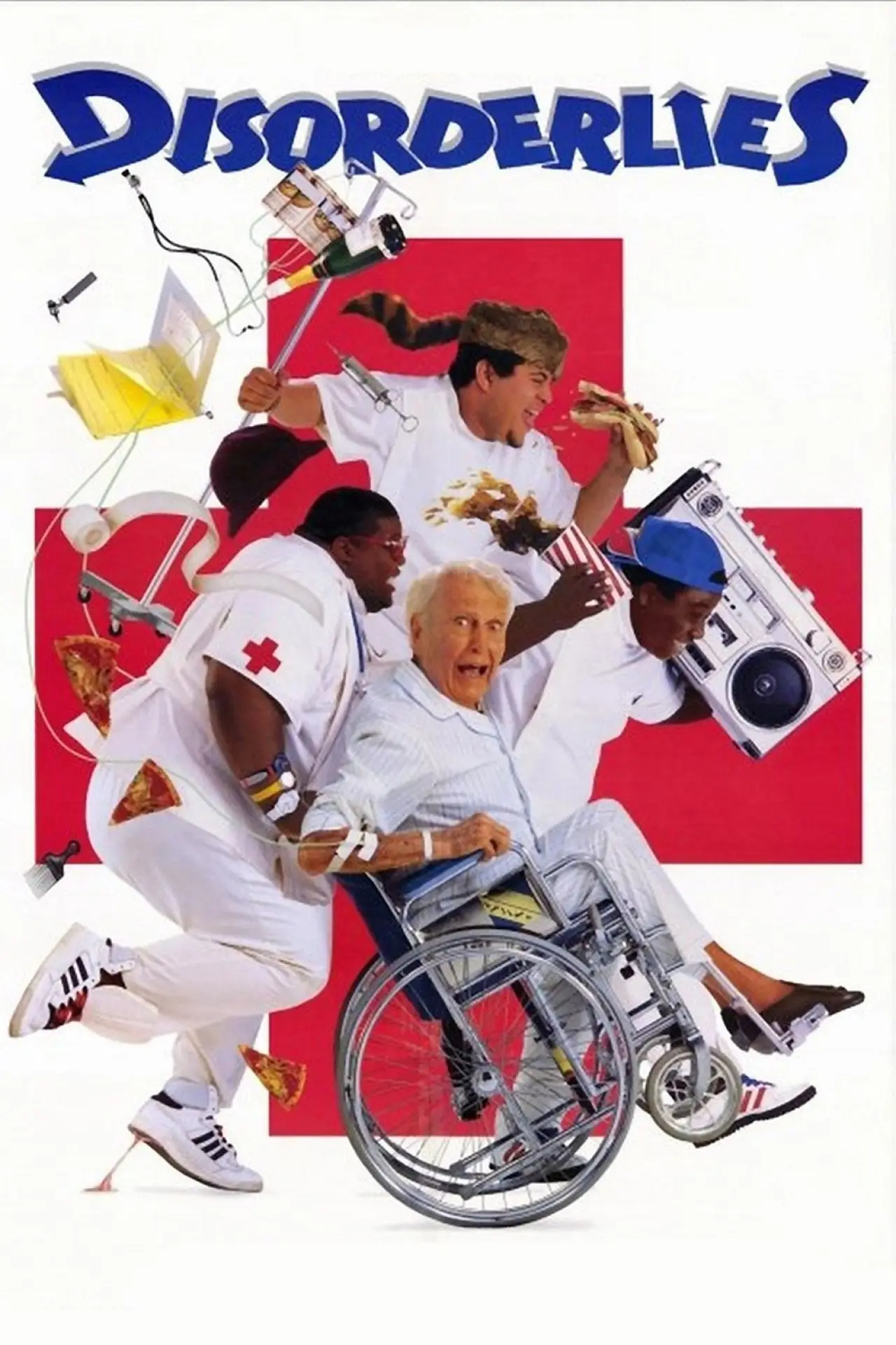 Plakat filmowy "Trzech wesołych pielęgniarzy"