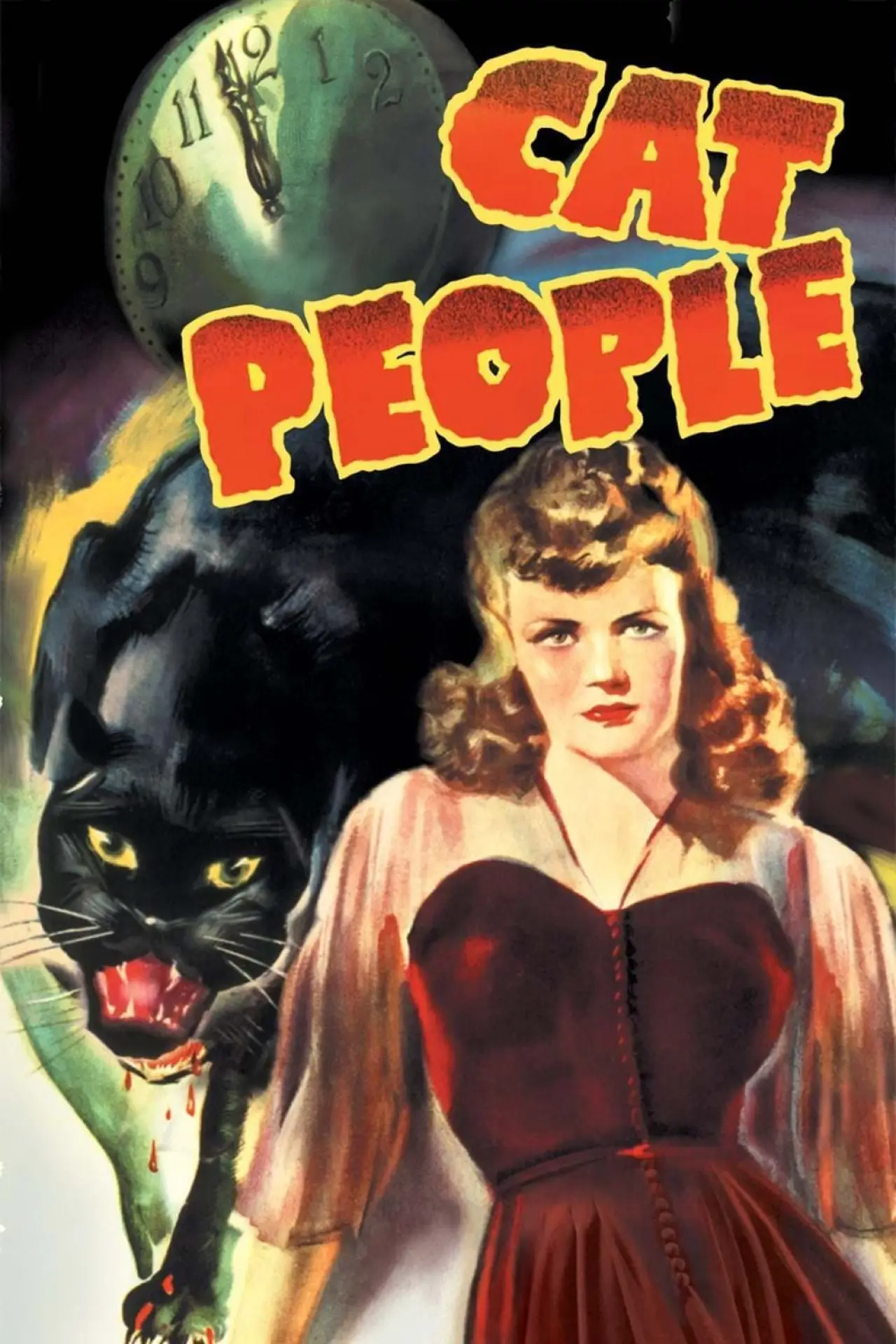 Plakat filmowy "Ludzie-koty"