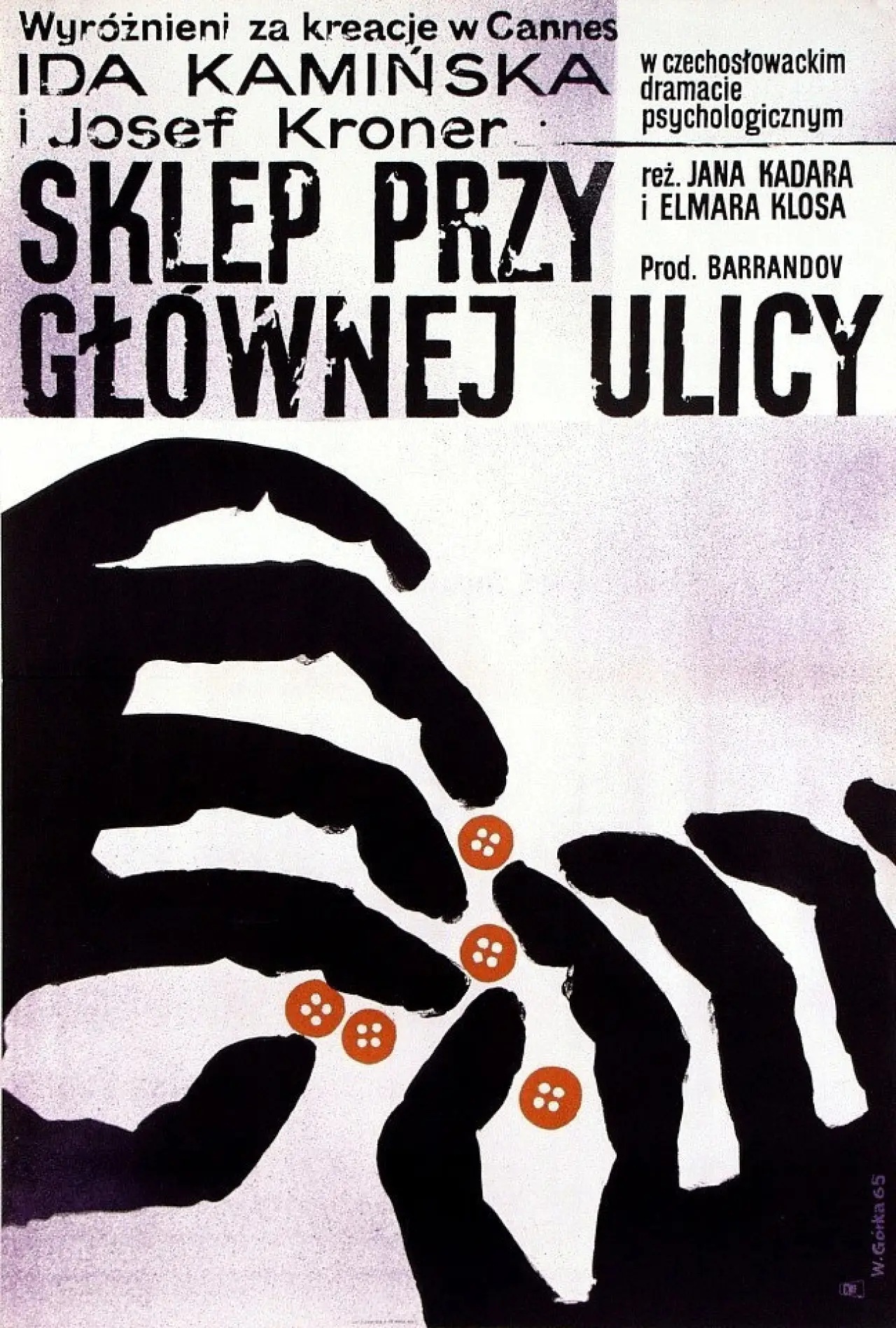 Plakat filmowy "Sklep przy głównej ulicy"