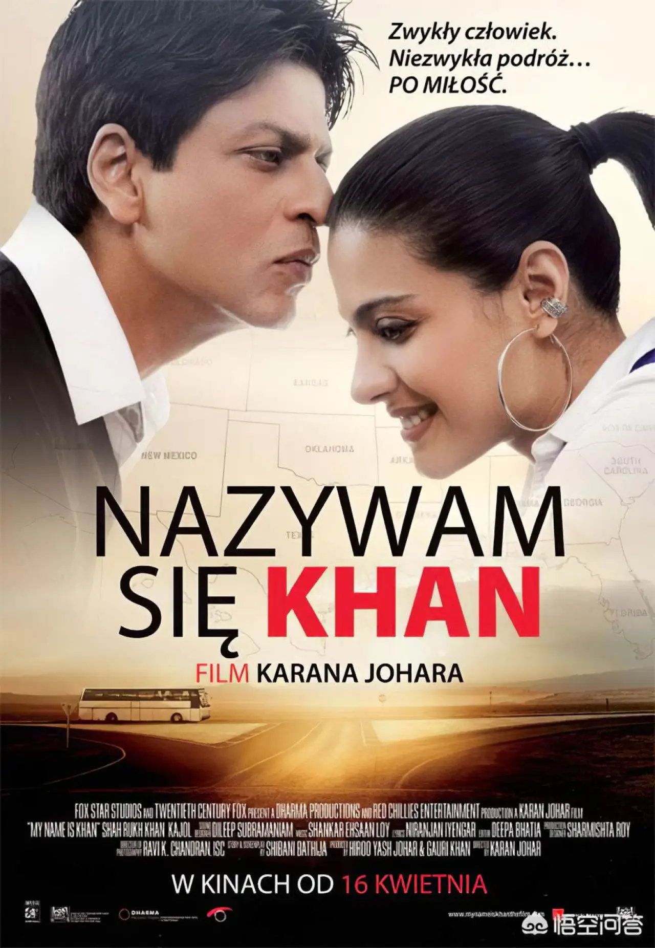 Plakat filmowy "Nazywam się Khan"