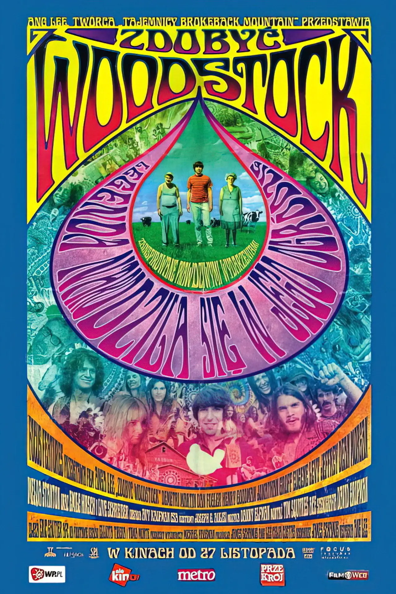 Plakat filmowy "Zdobyć Woodstock"