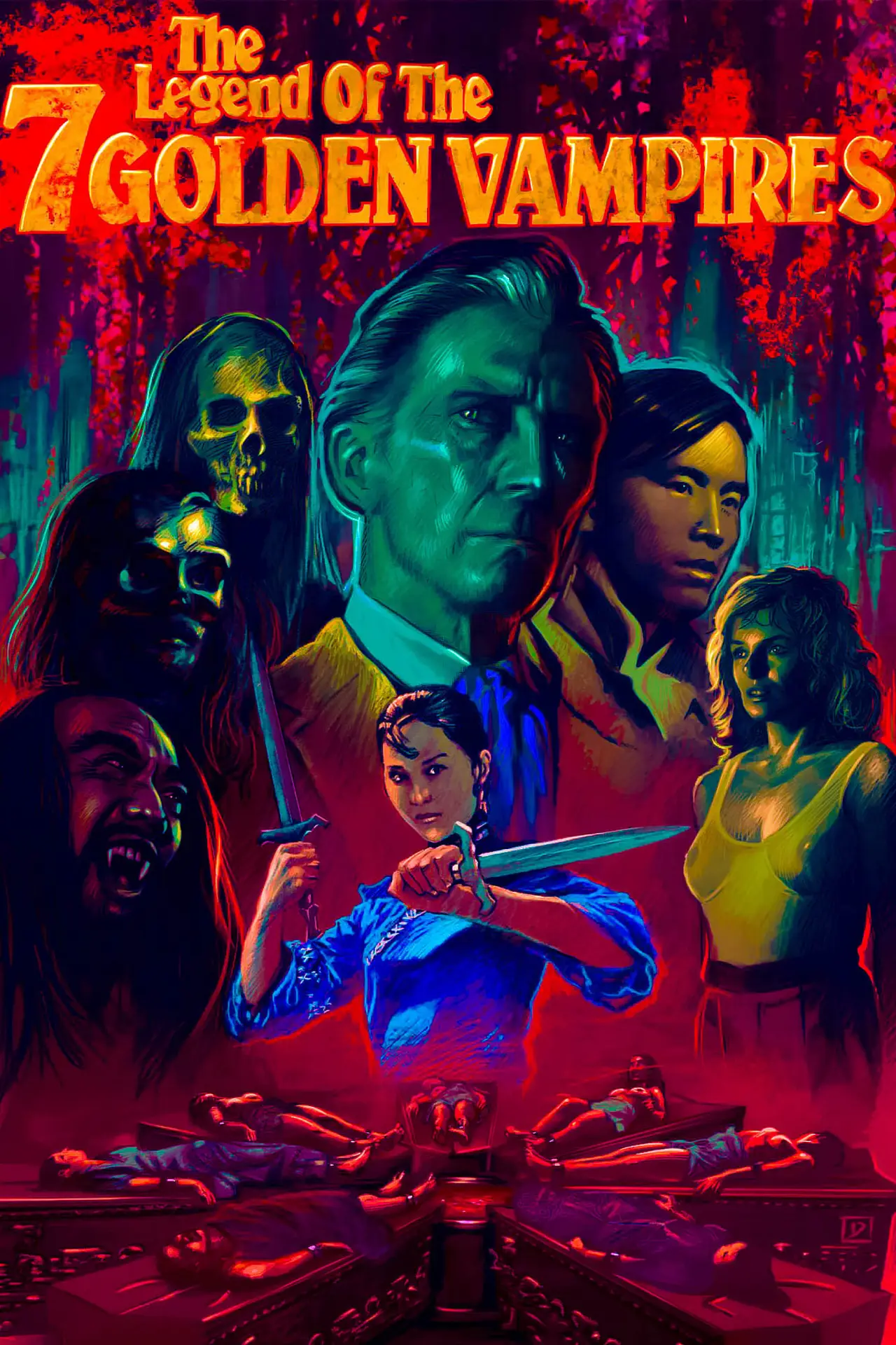Plakat filmowy "Legenda siedmiu złotych wampirów"