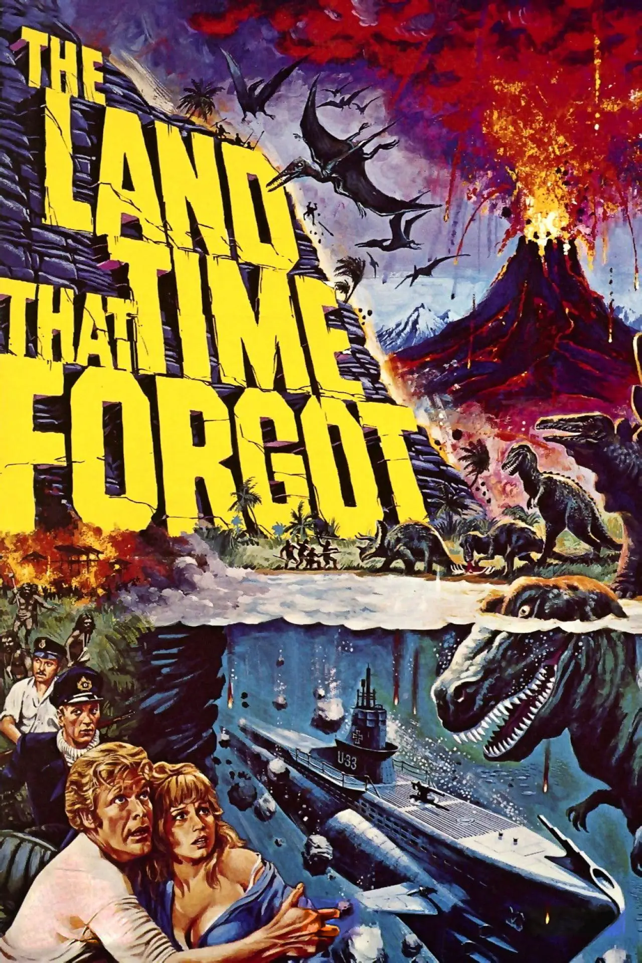 Plakat filmowy "Ląd, o którym zapomniał czas"