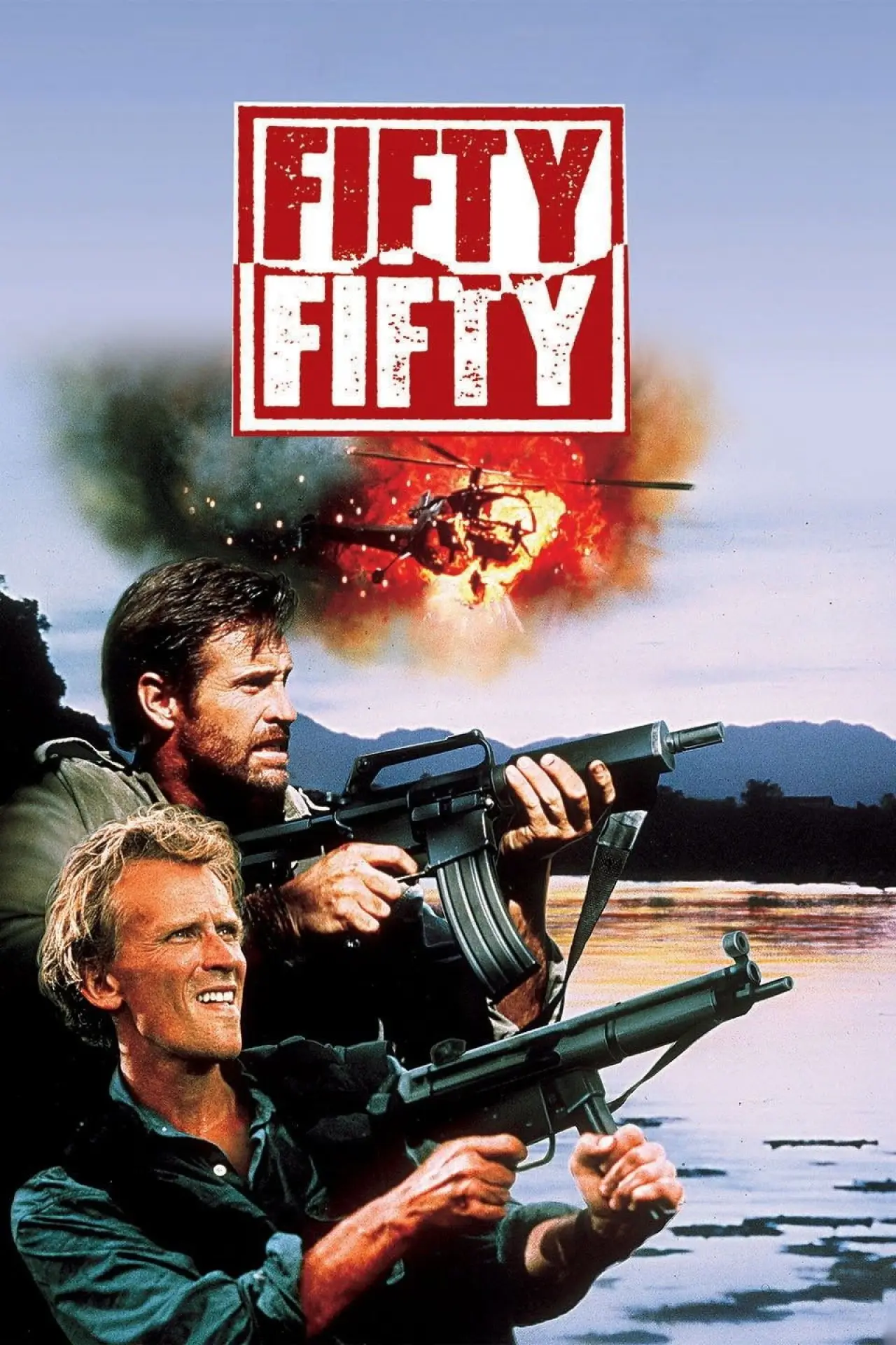 Plakat filmowy "Pół na pół"