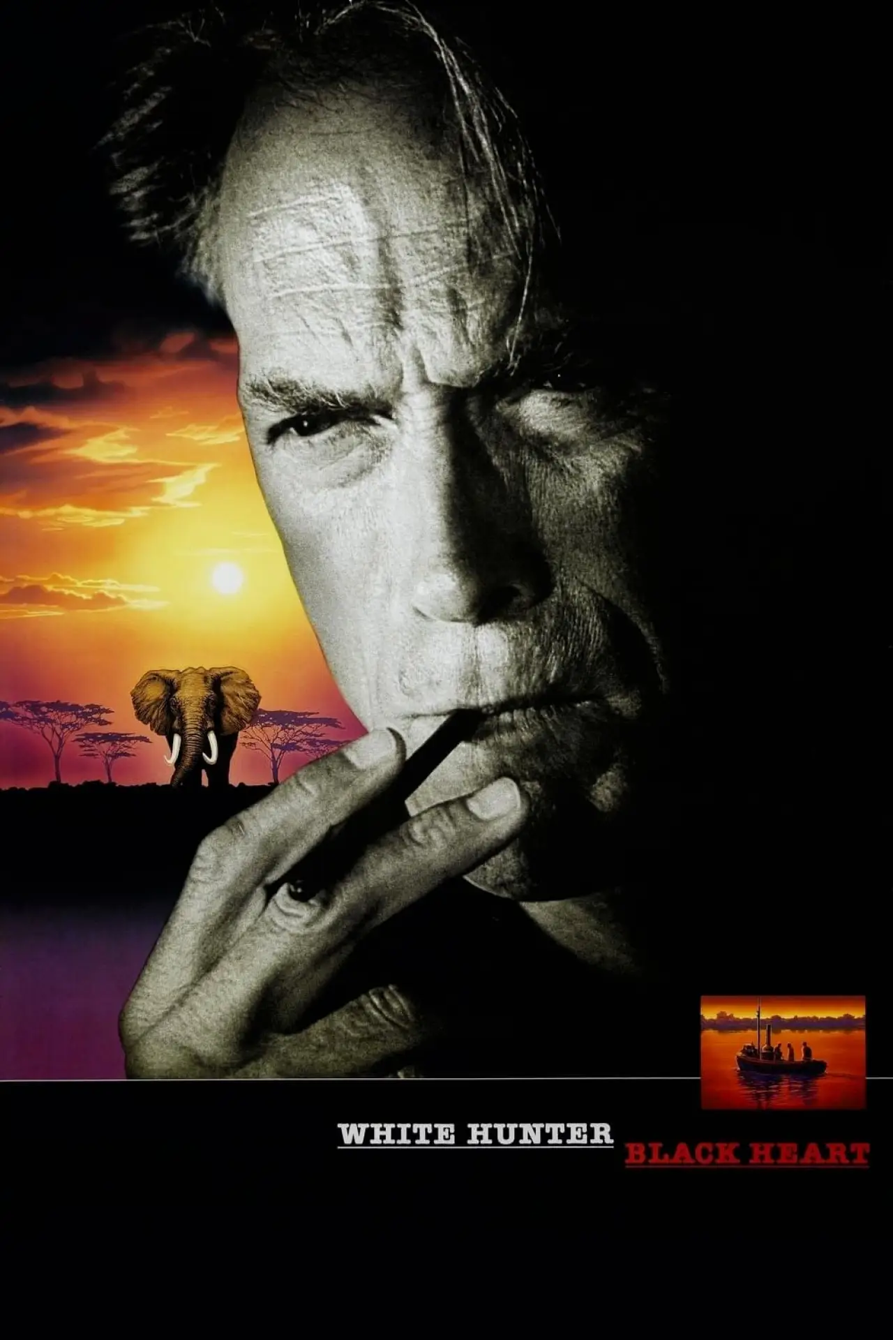 Plakat filmowy "Biały Myśliwy, Czarne Serce"