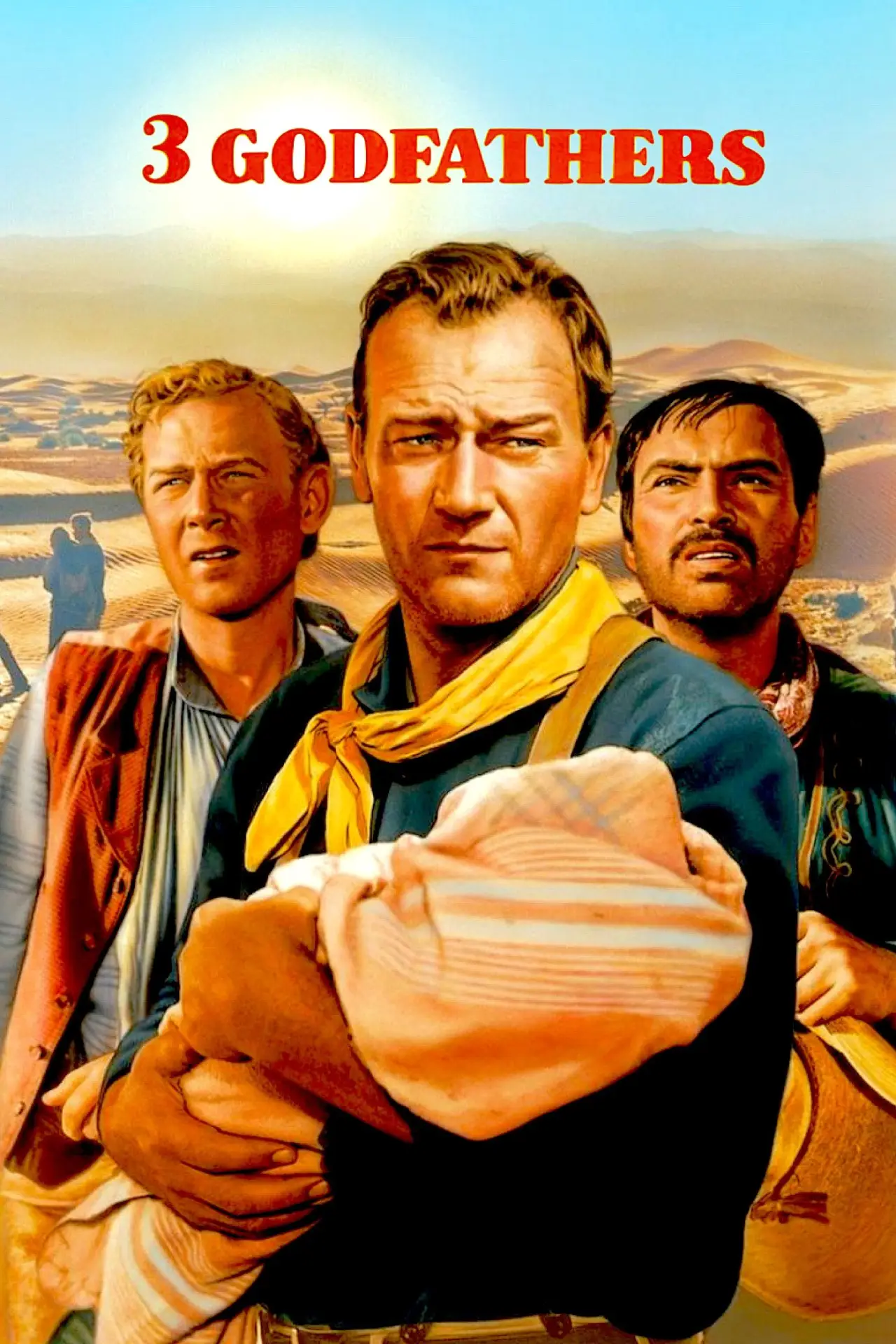Plakat filmowy "Trzej ojcowie chrzestni"