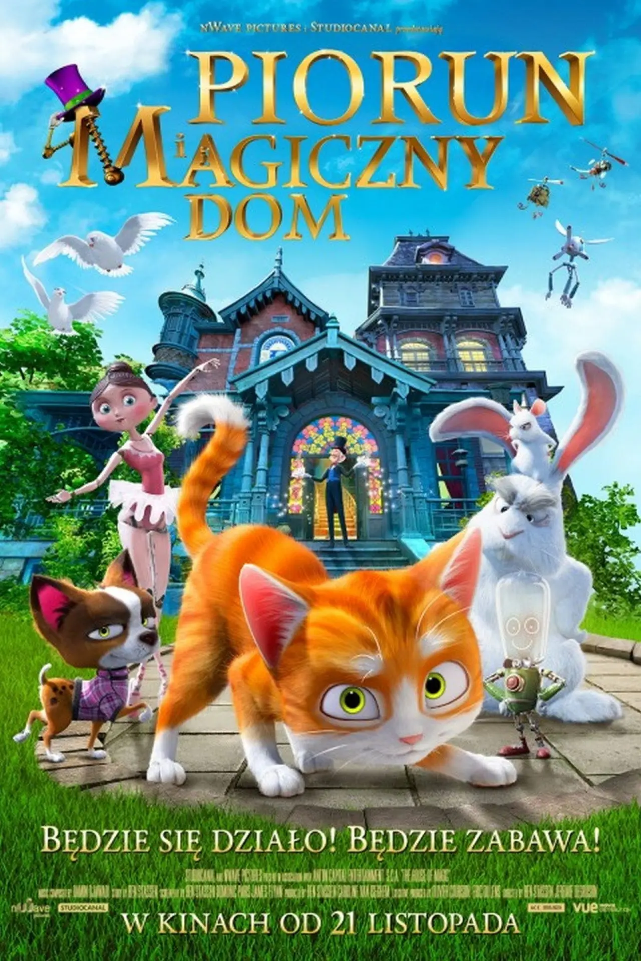 Plakat filmowy "Piorun i magiczny dom"