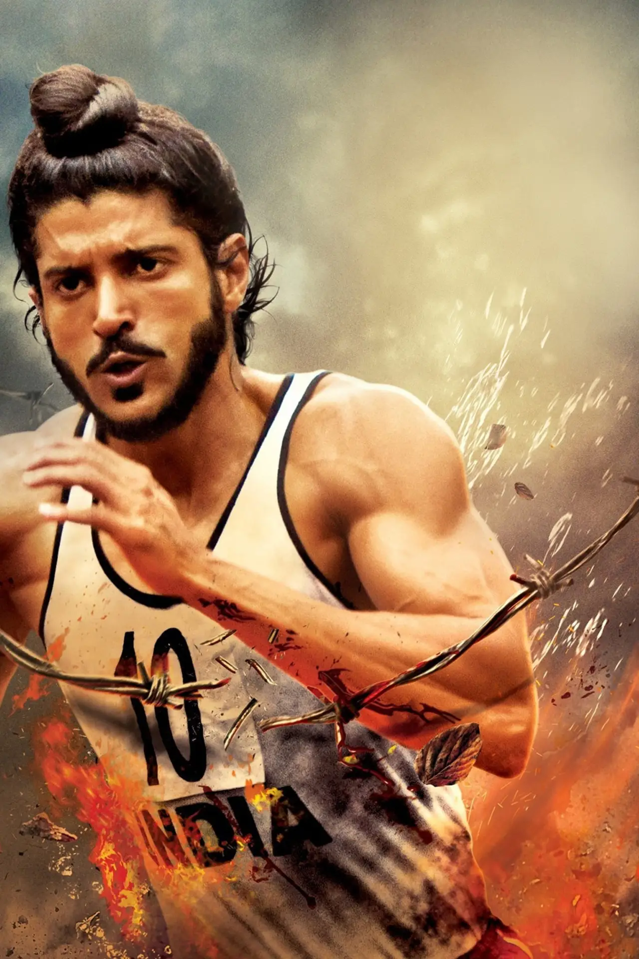 Plakat filmowy "Biegnij, Milkha, biegnij"