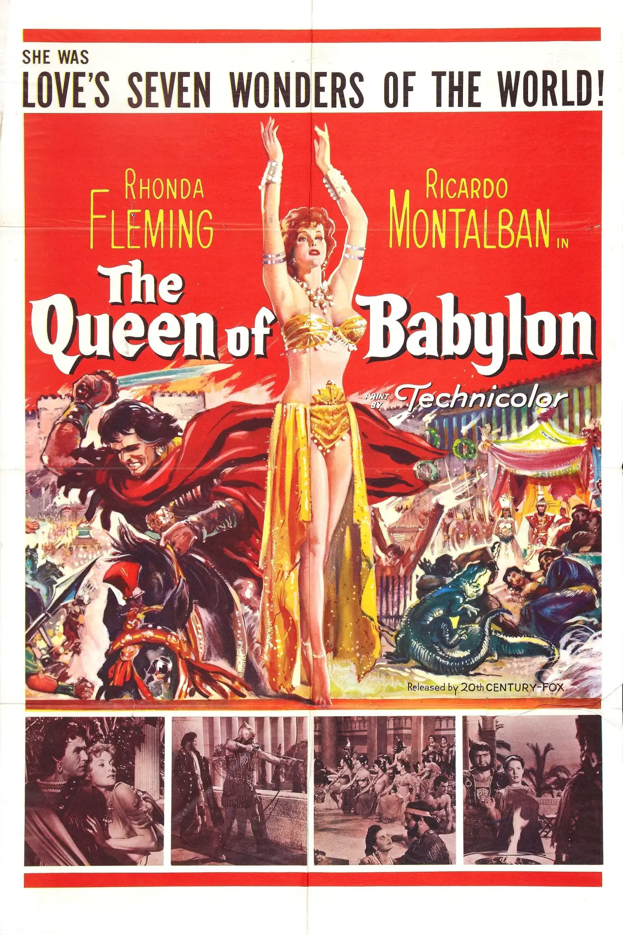 Plakat filmowy "La cortigiana di Babilonia"