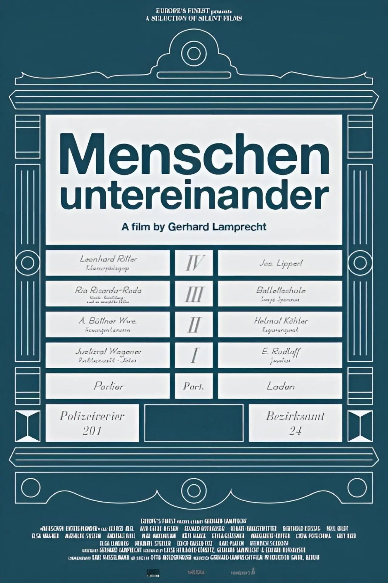 Plakat filmowy "Menschen untereinander"