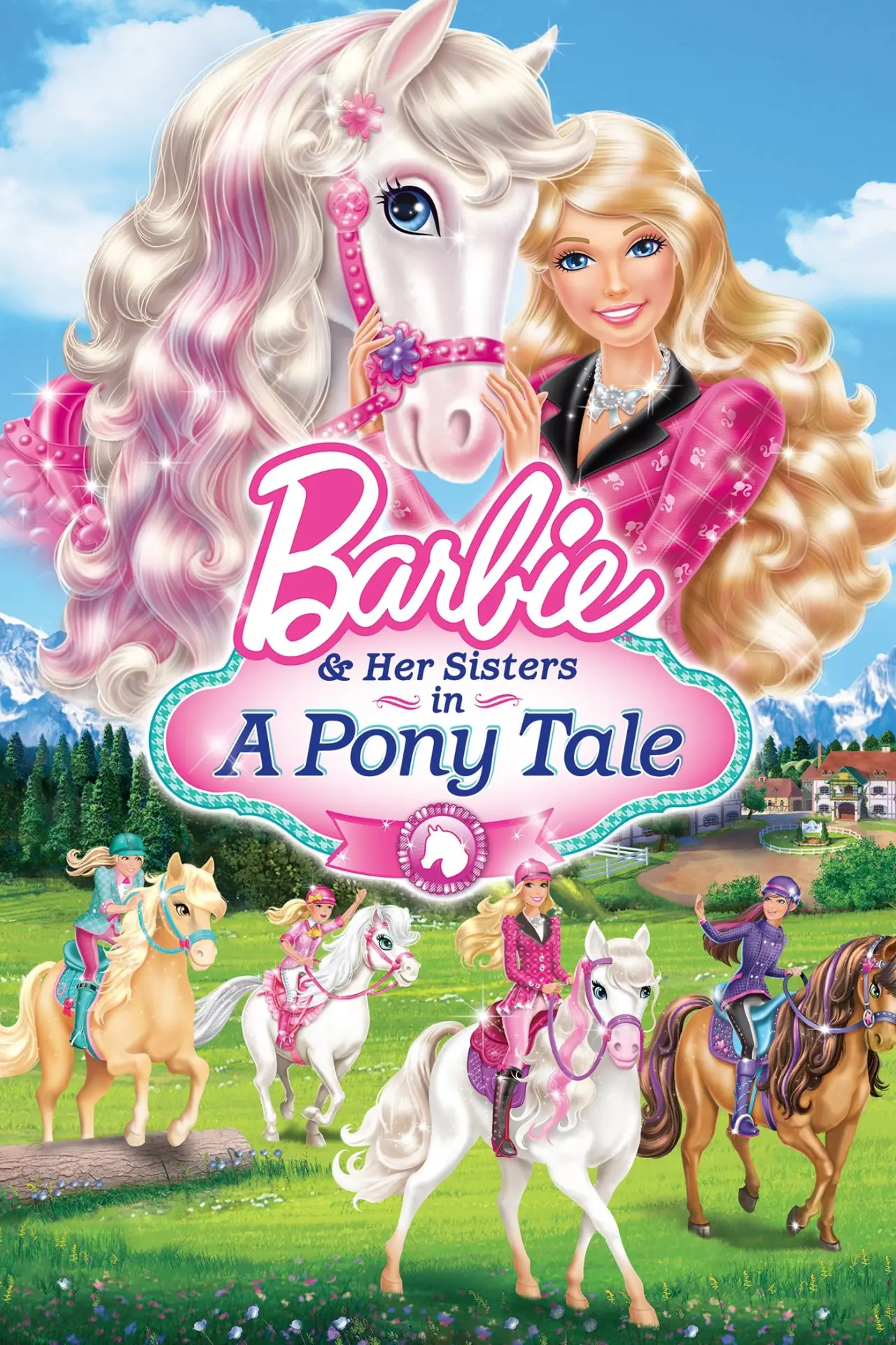 Plakat filmowy "Barbie i jej siostry w krainie kucyków"
