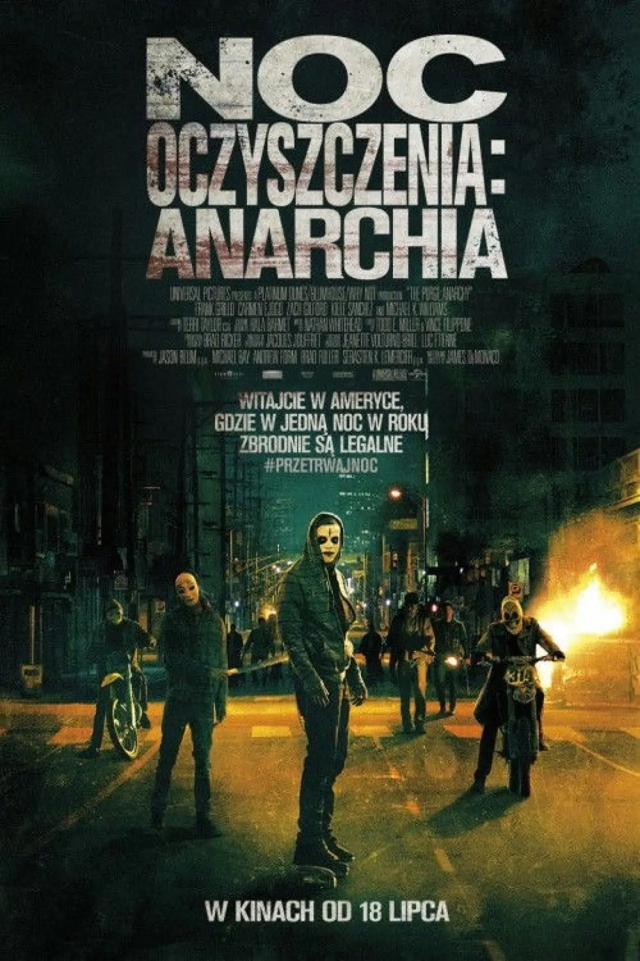 Plakat filmowy "Noc Oczyszczenia: Anarchia"