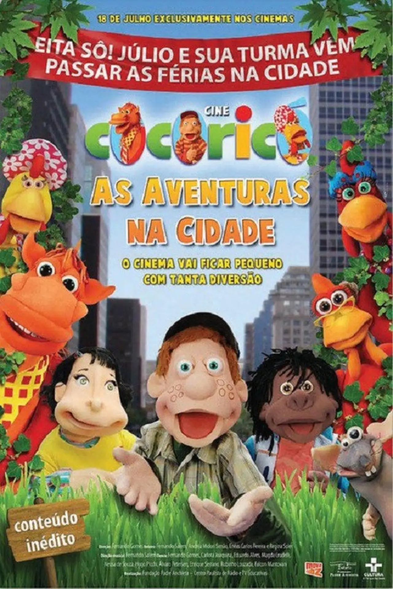 Plakat filmowy "Cine Cocoricó: As Aventuras na Cidade"