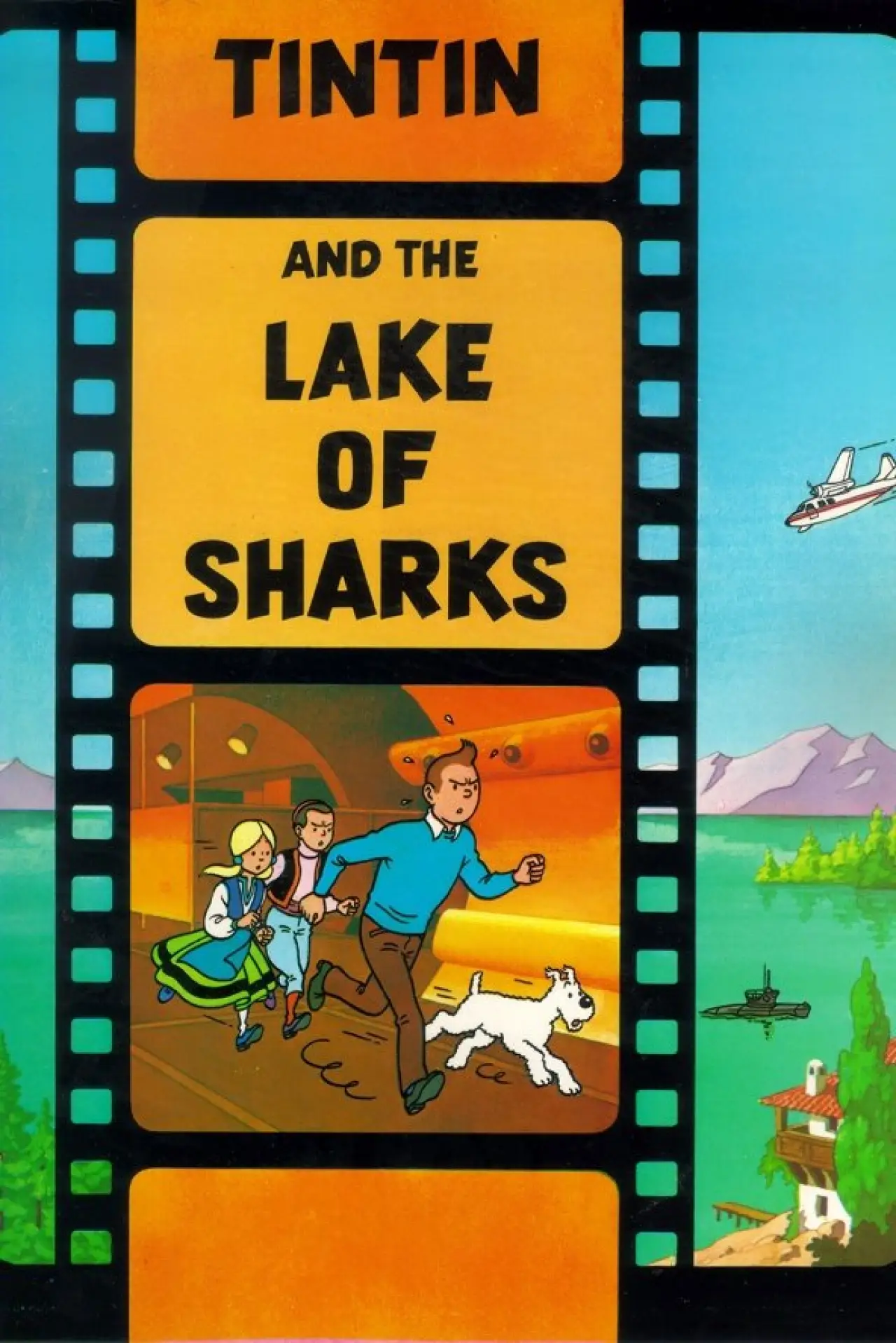 Plakat filmowy "Tintin i Jezioro Rekinów"