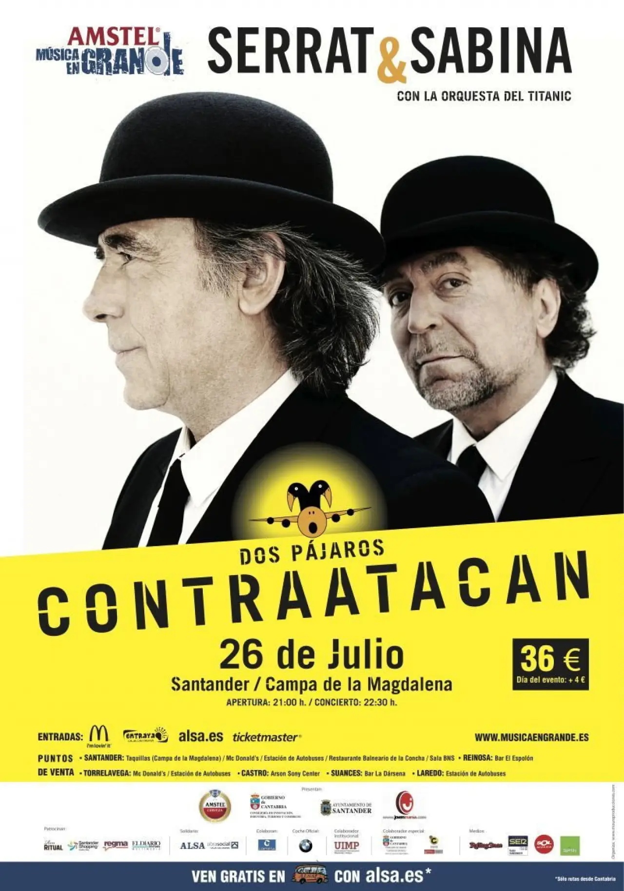 Plakat filmowy "Serrat & Sabina: dos pájaros contraatacan"