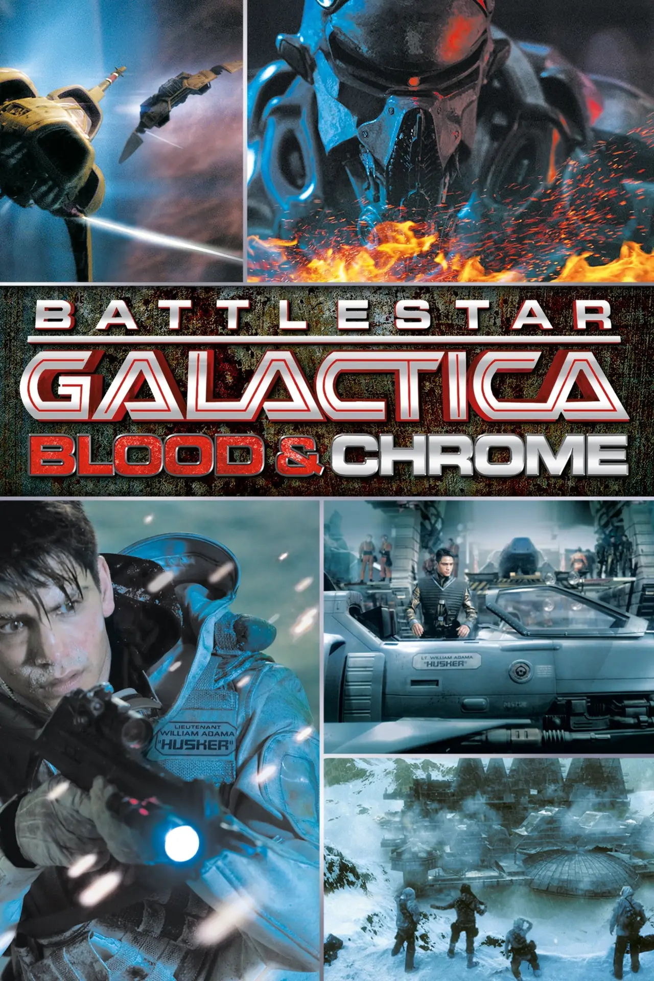 Plakat filmowy "Battlestar Galactica. Krew i chrom"