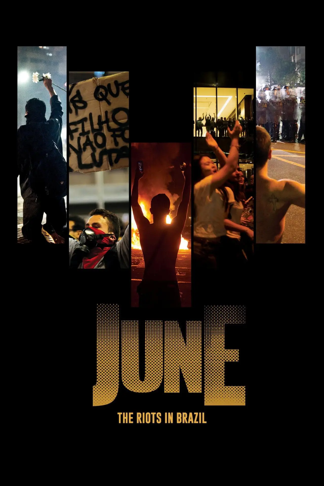 Plakat filmowy "Junho - O Mês que Abalou o Brasil"