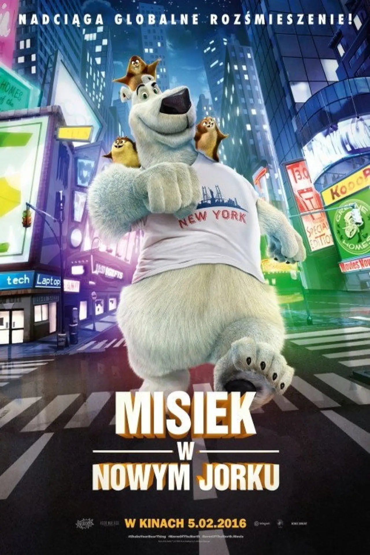 Plakat filmowy "Misiek w Nowym Jorku"