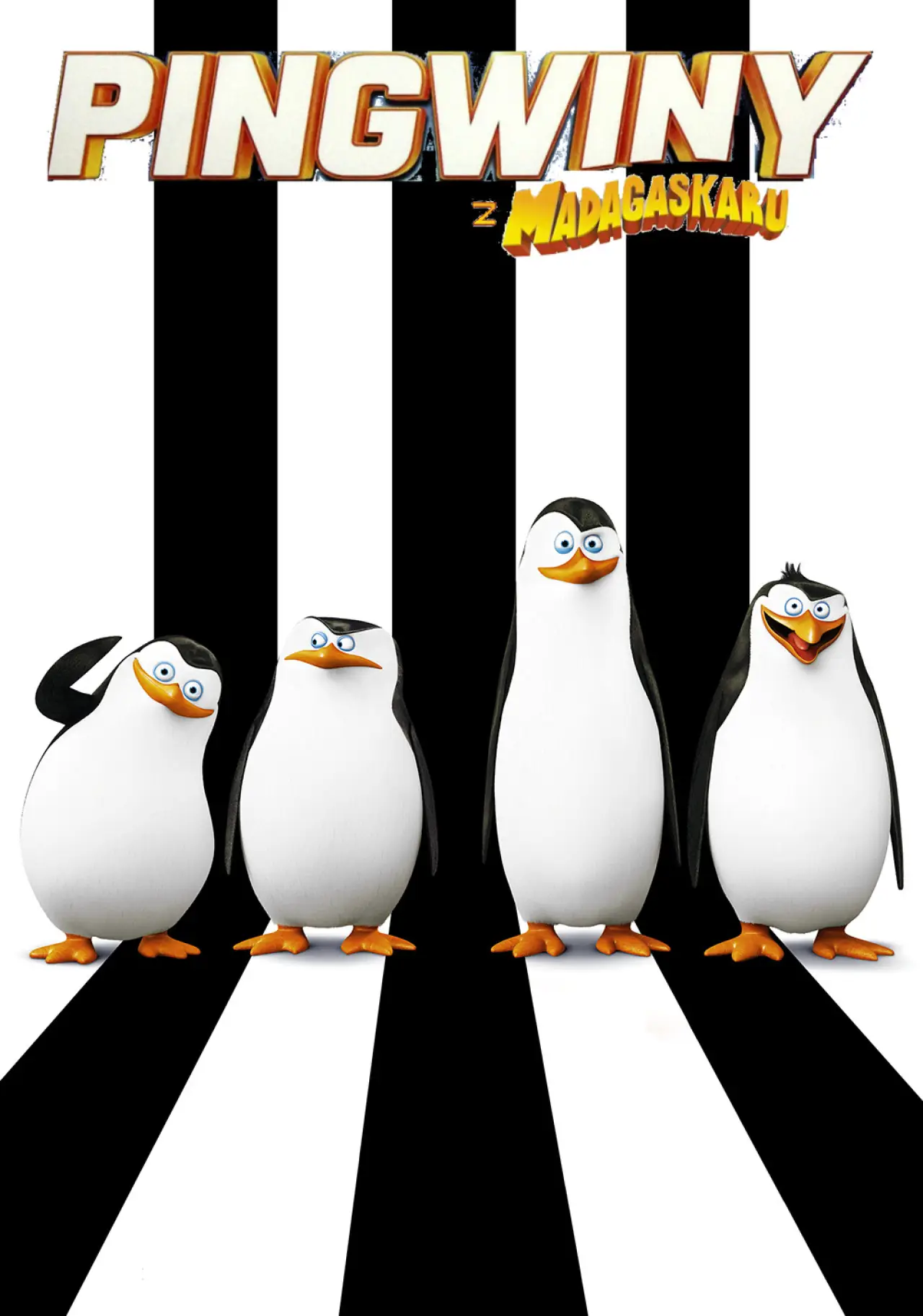 Plakat filmowy "Pingwiny z Madagaskaru"