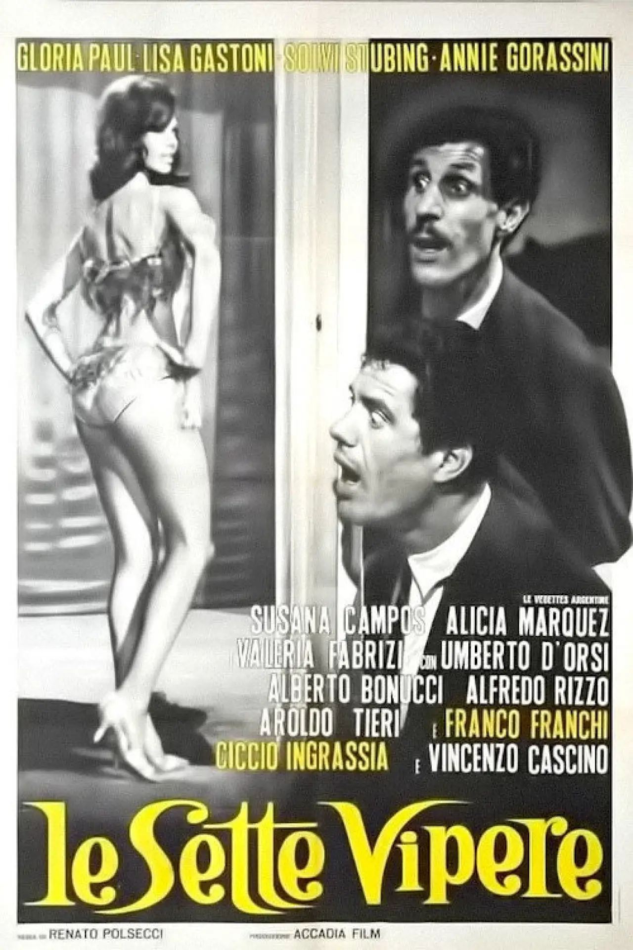 Plakat filmowy "Le sette vipere (Il marito latino)"