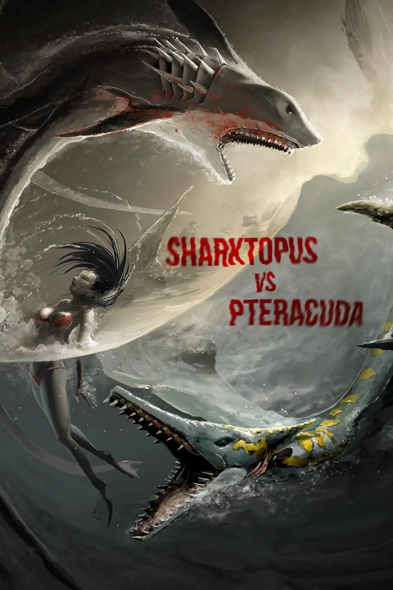 Plakat filmowy "Ośmiorekin kontra pterakuda"