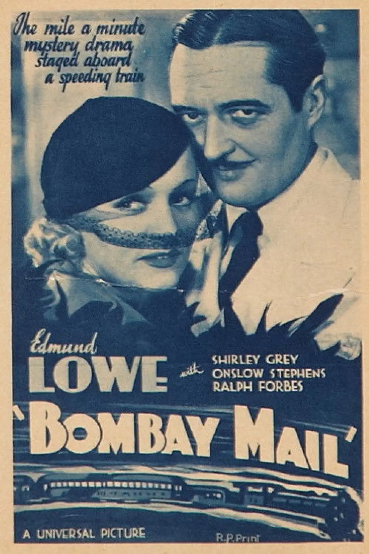 Plakat filmowy "Bombay Mail"