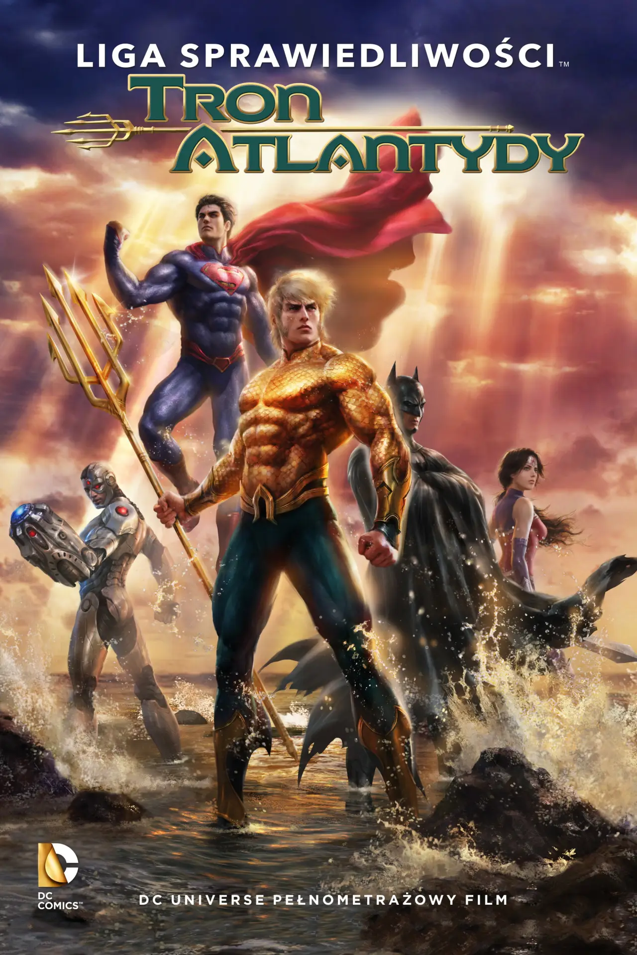 Plakat filmowy "Liga Sprawiedliwości: Tron Atlantydy"