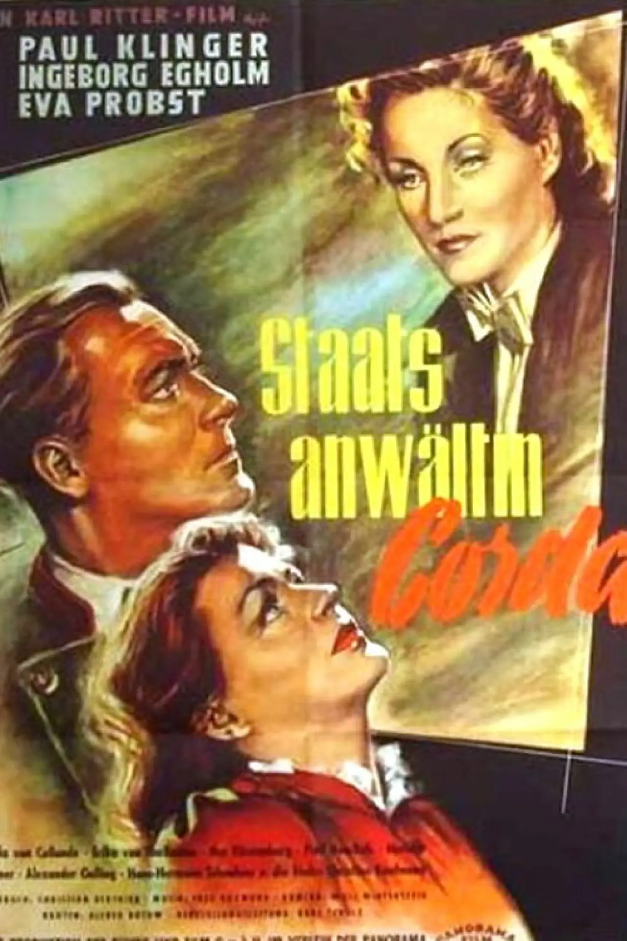 Plakat filmowy "Staatsanwältin Corda"