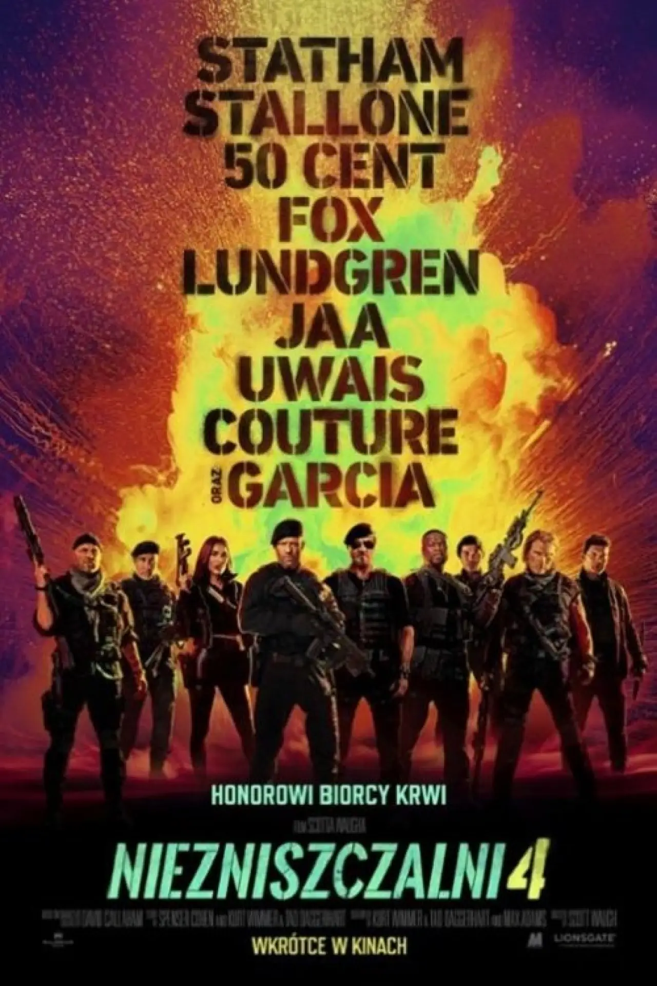 Plakat filmowy "Niezniszczalni 4"