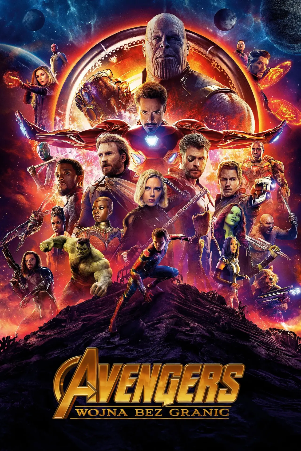 Plakat filmowy "Avengers: Wojna bez granic"