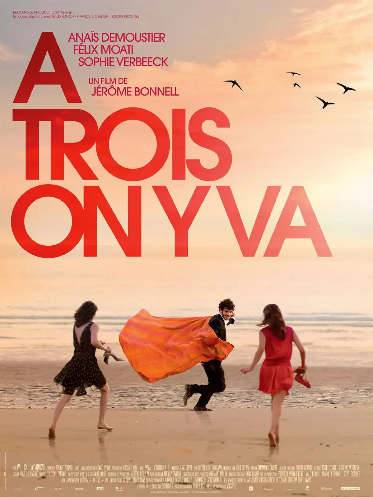 Plakat filmowy "À trois, on y va"