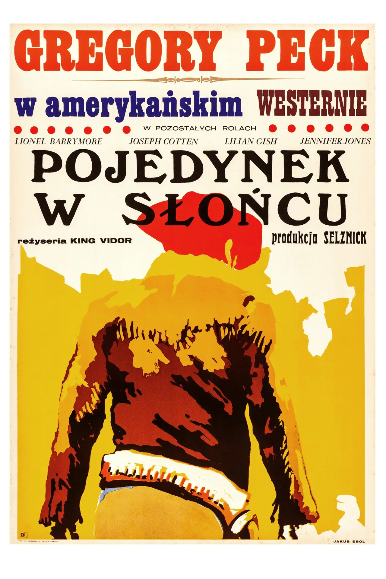 Plakat filmowy "Pojedynek w słońcu"