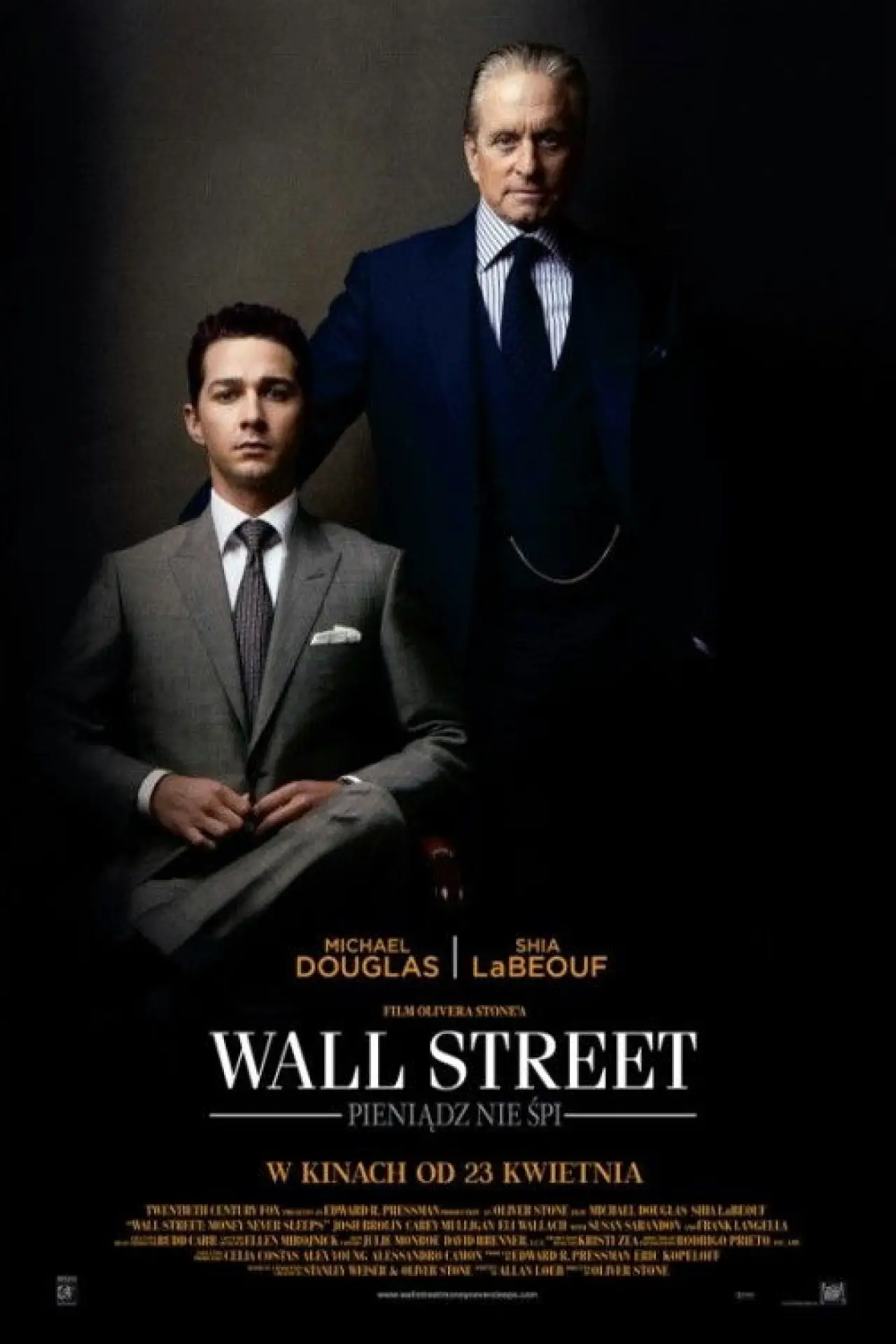 Plakat filmowy "Wall Street: Pieniądz nie śpi"
