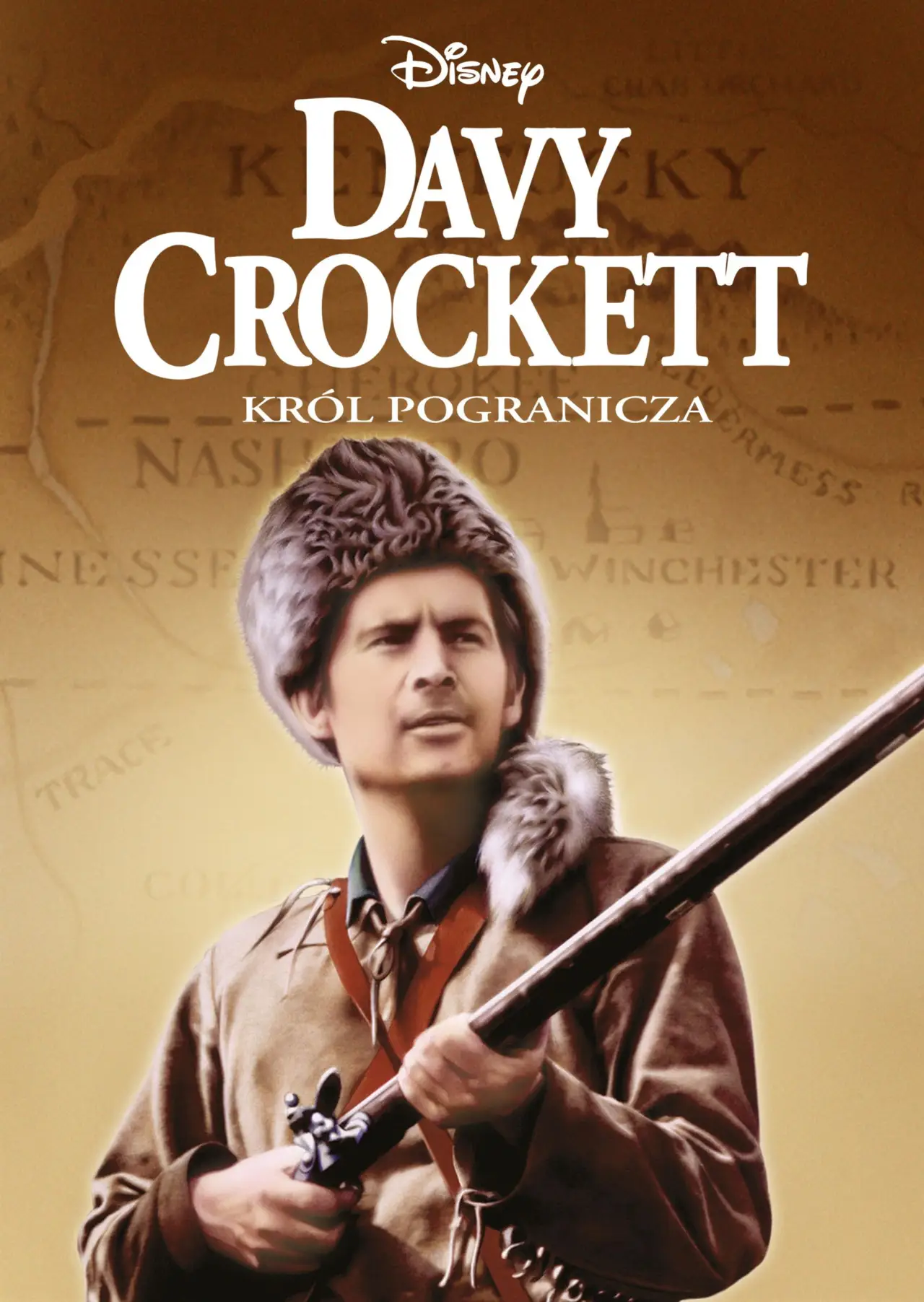 Plakat filmowy "Davy Crockett, król pogranicza"
