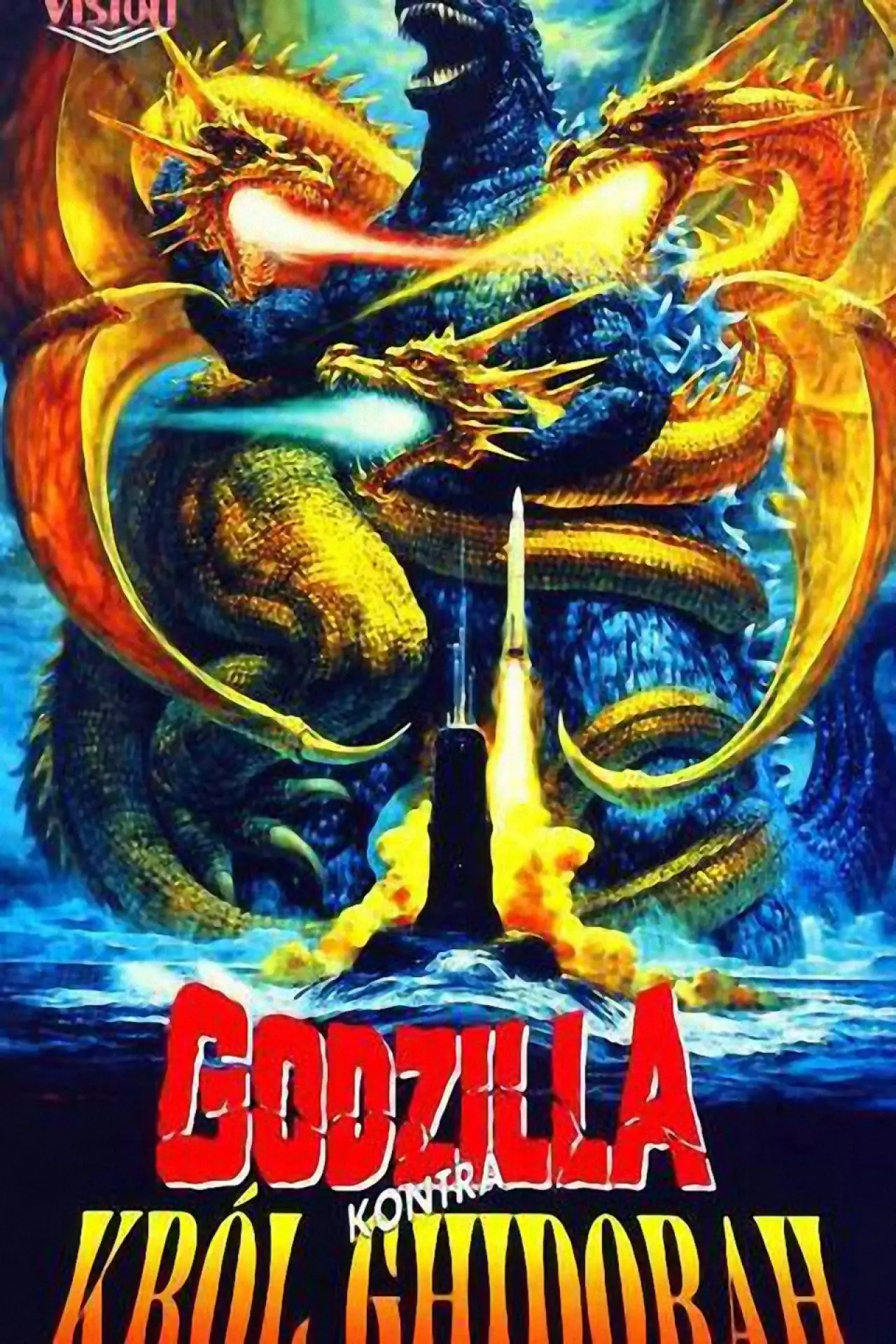 Plakat filmowy "Godzilla kontra król Ghidorah"