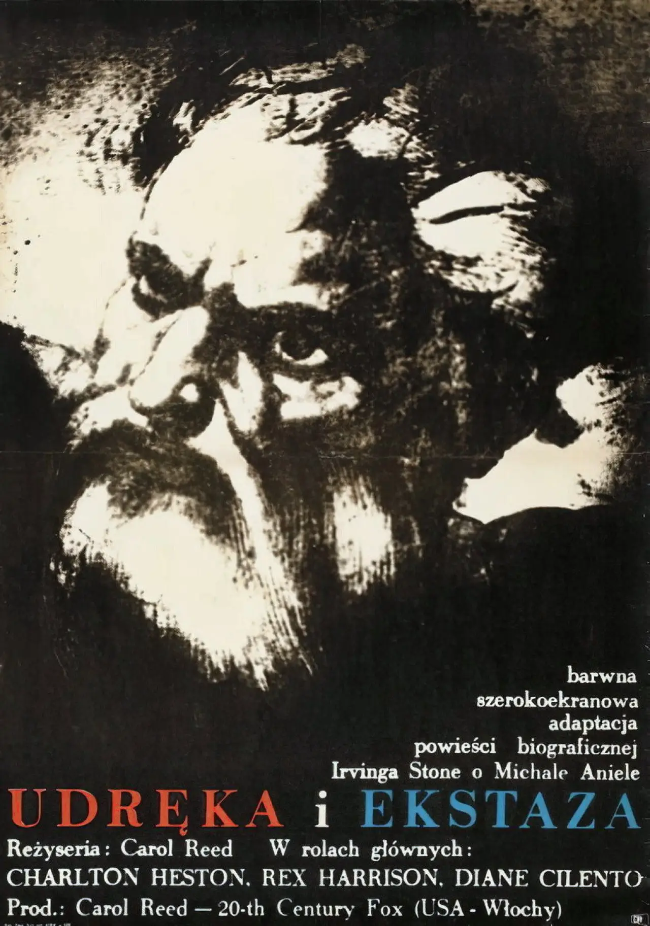 Plakat filmowy "Udręka i ekstaza"