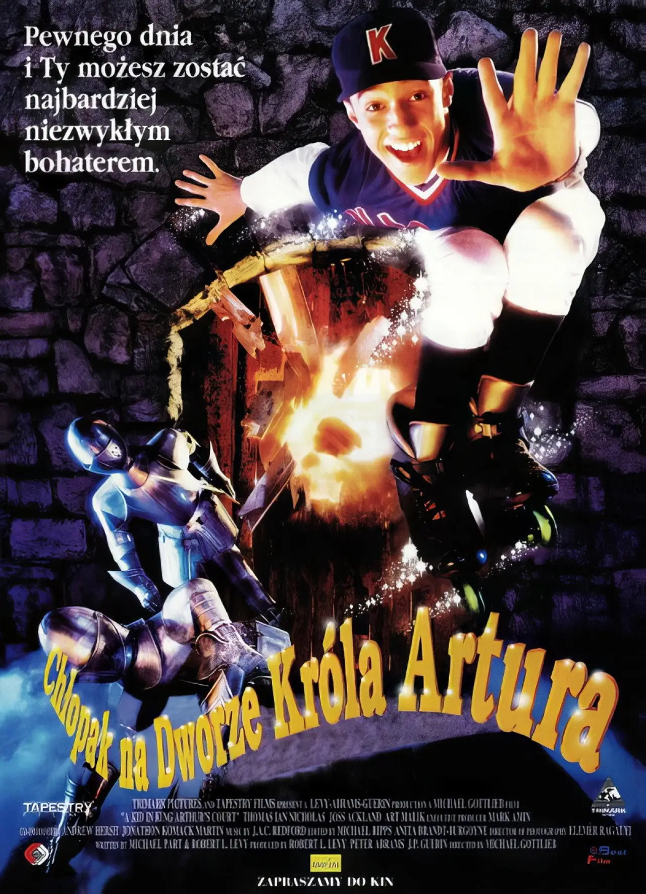 Plakat filmowy "Chłopak na dworze króla Artura"