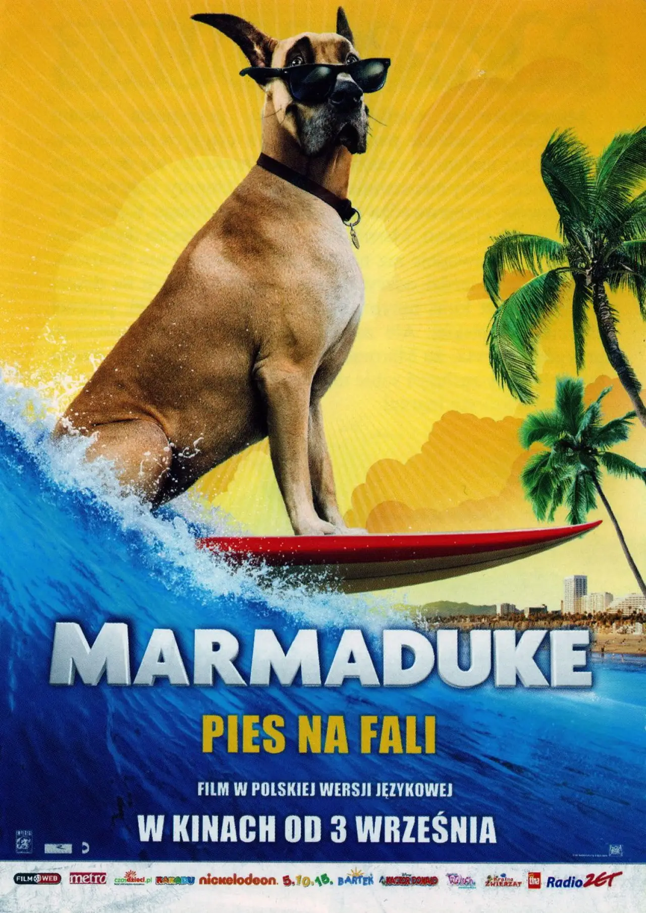 Plakat filmowy "Marmaduke - pies na fali"