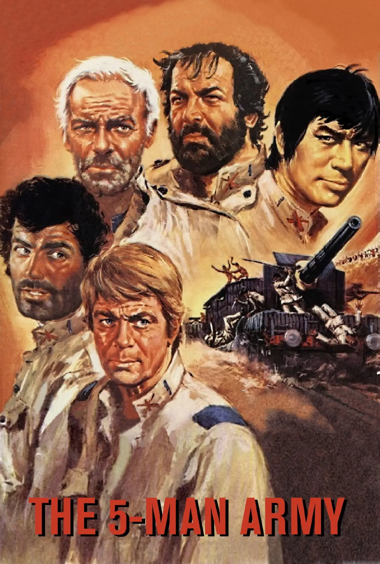 Plakat filmowy "Pięciu Uzbrojonych Mężczyzn"