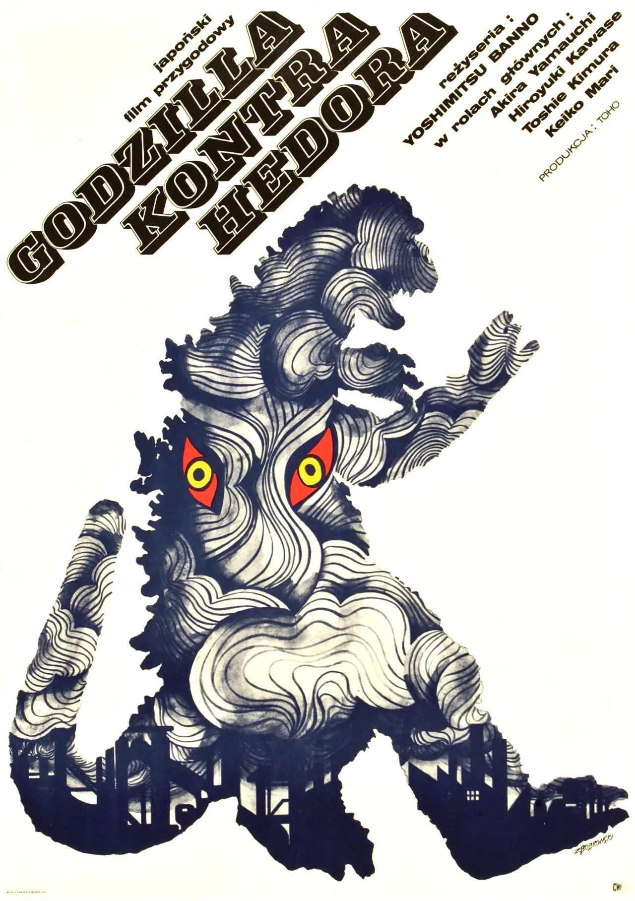 Plakat filmowy "Godzilla kontra Hedora"