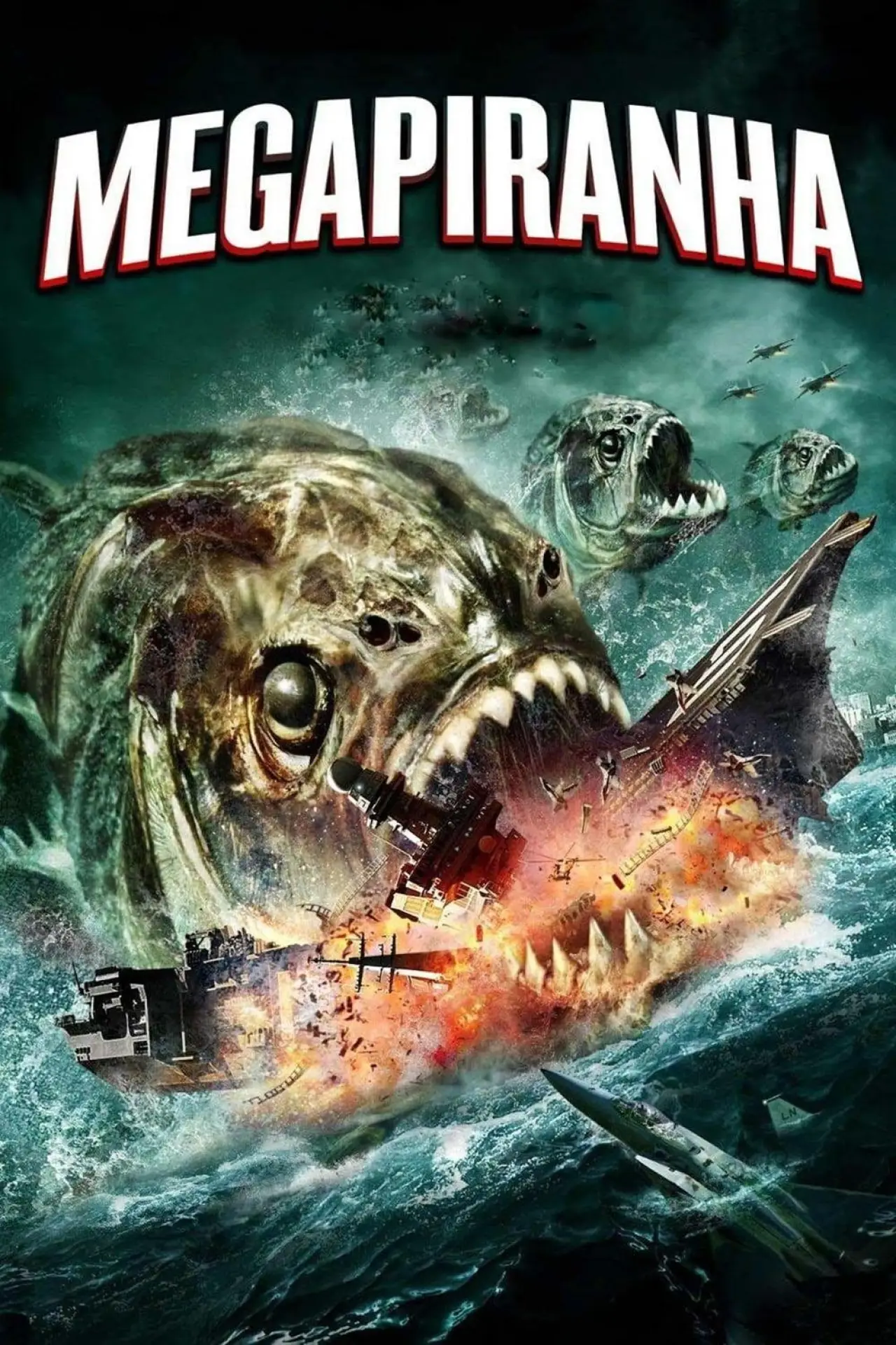 Plakat filmowy "Mega Piranha"